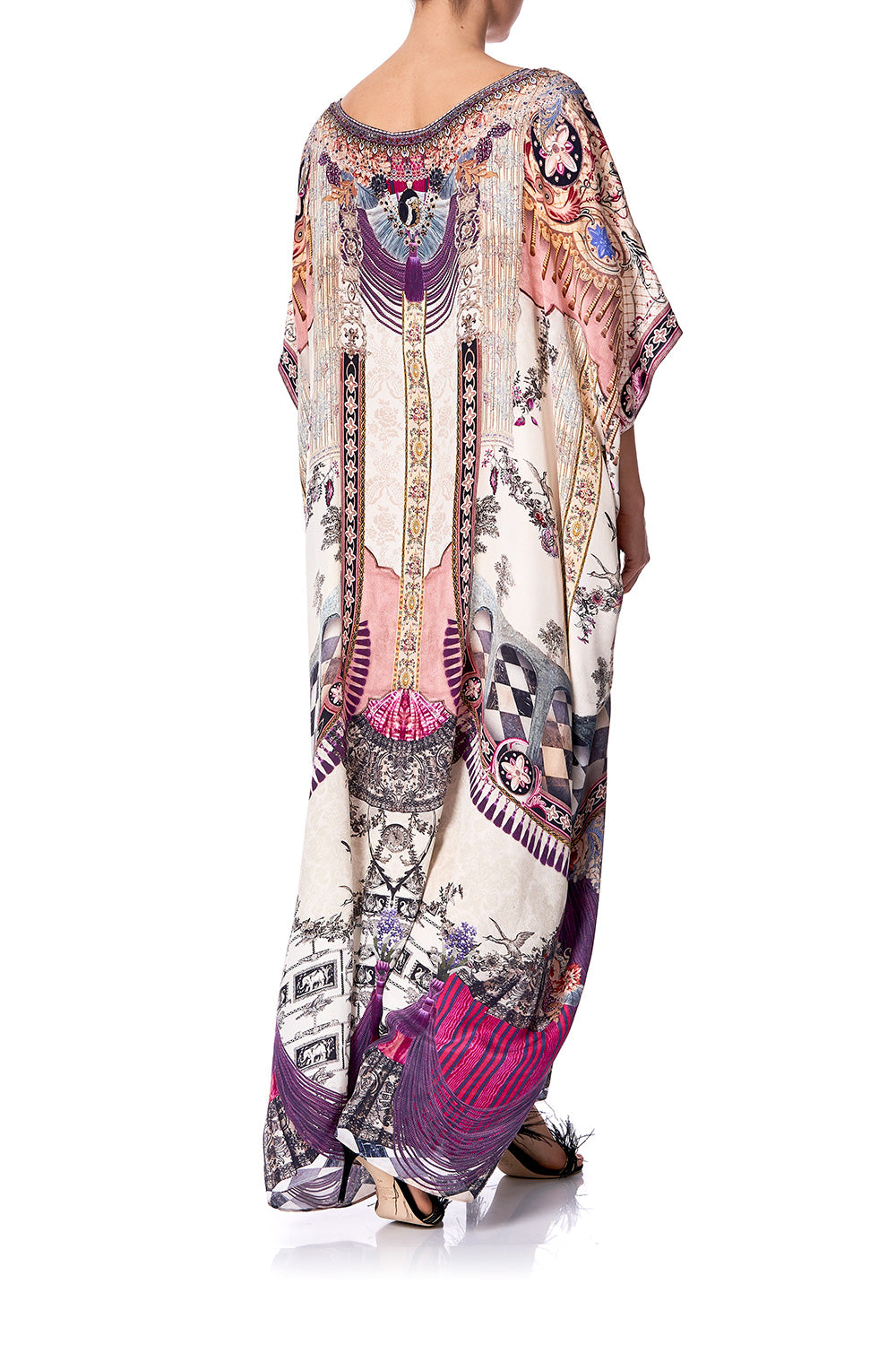 ROUND NECK KAFTAN VIOLET CITY