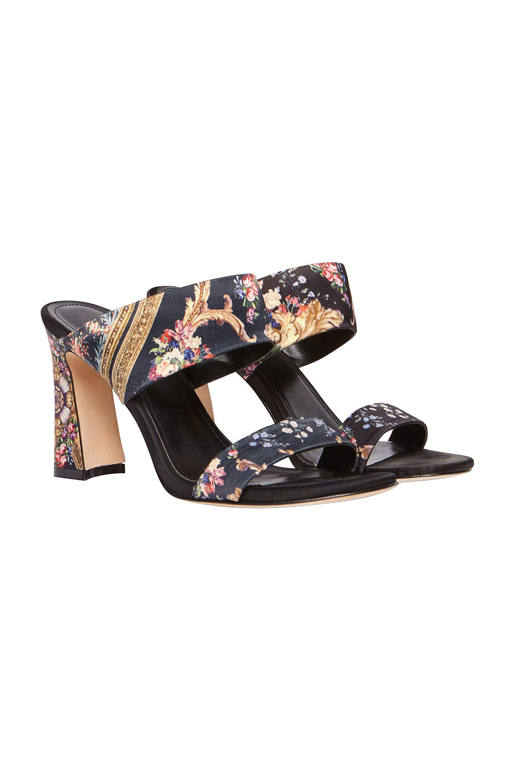 CAMILLA SANDAL HEEL MULE FRIEND IN FLORA