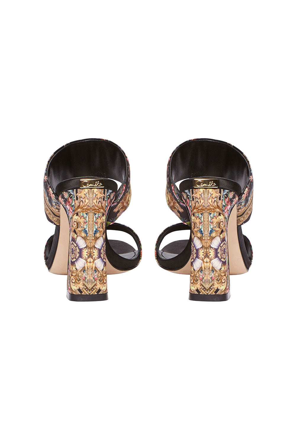 CAMILLA SANDAL HEEL MULE FRIEND IN FLORA