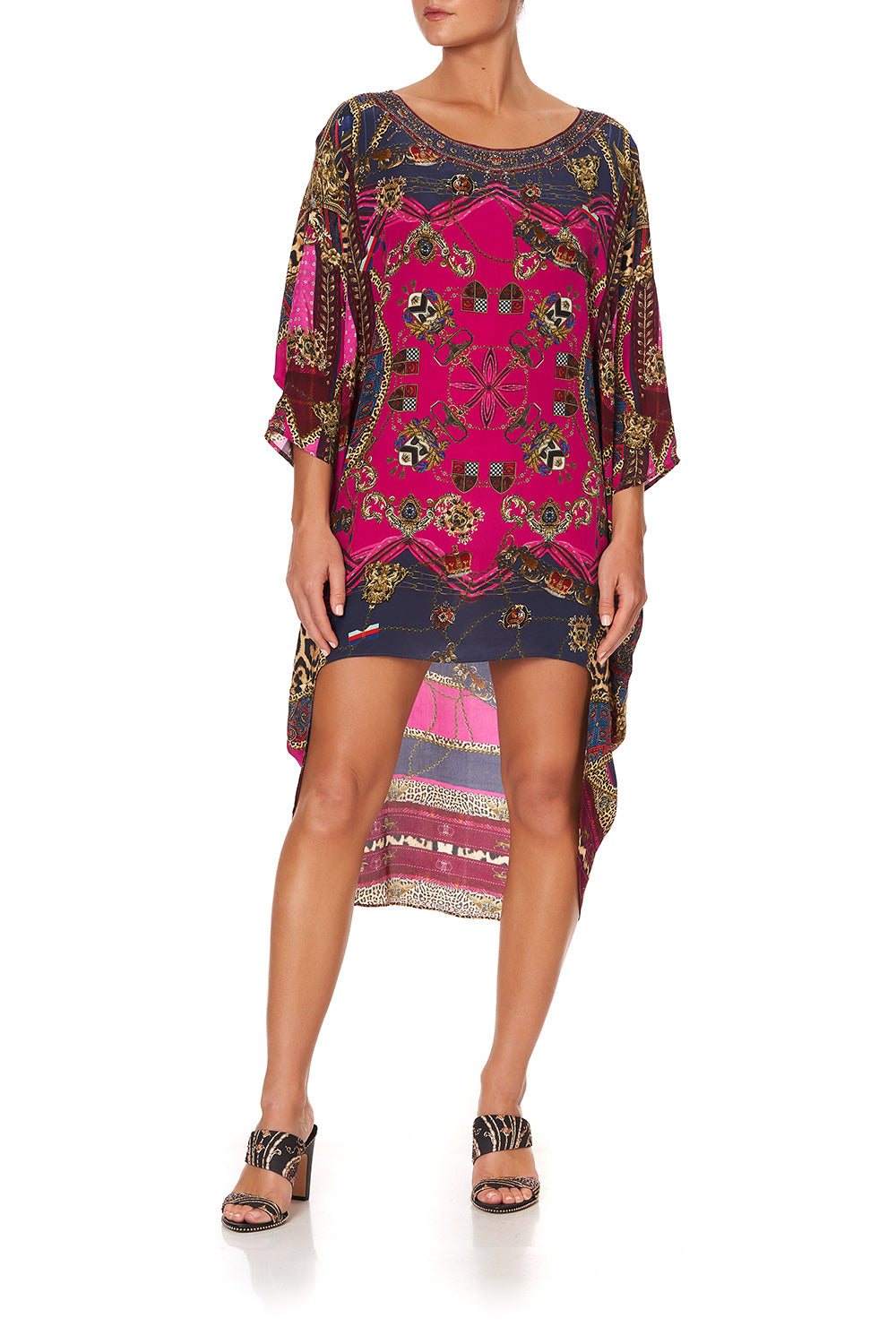 SCOOP BACK HEM DRESS DINING HALL DARLING