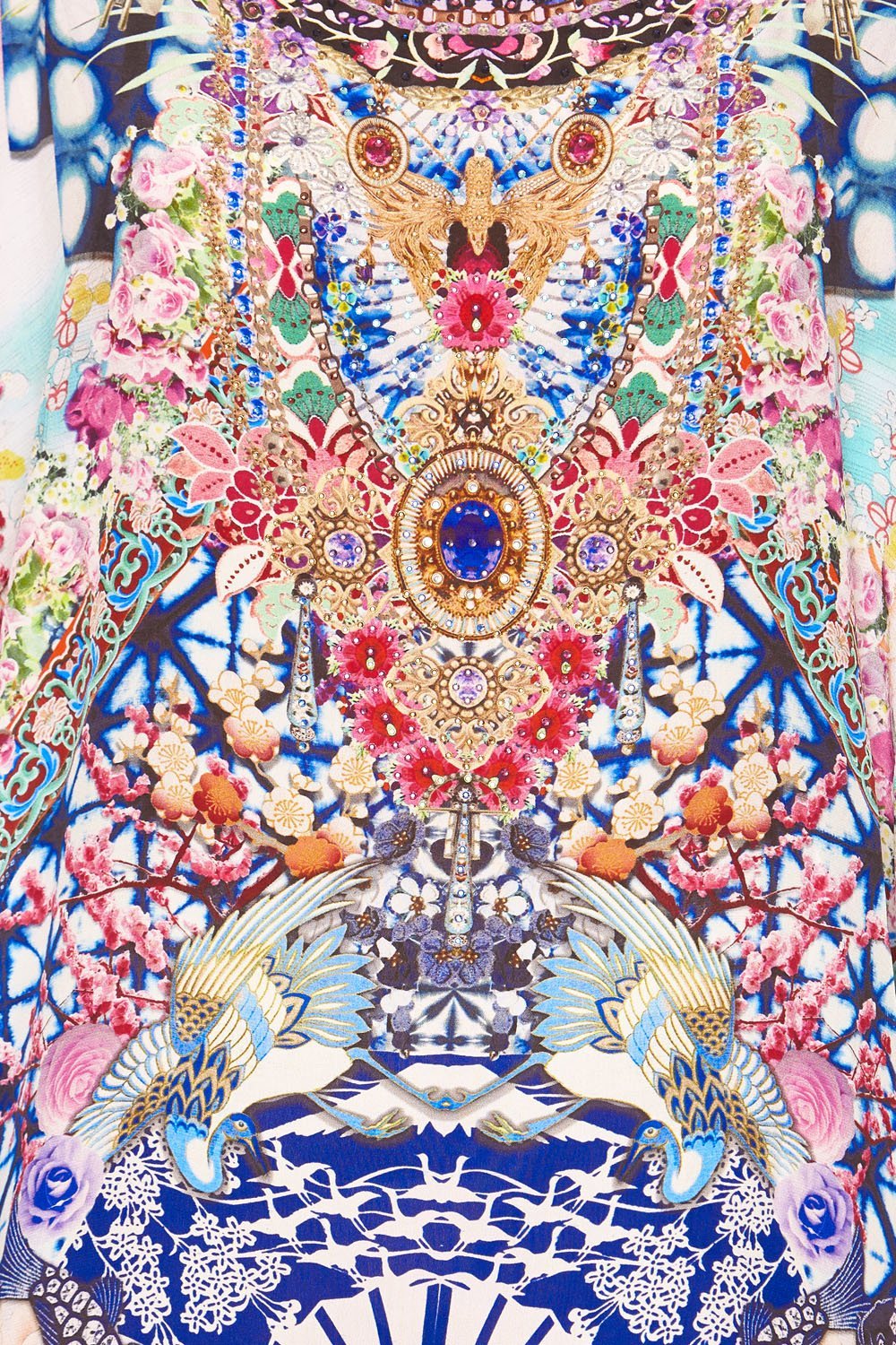 SCOOP BACK HEM DRESS SHIBORI SHORES