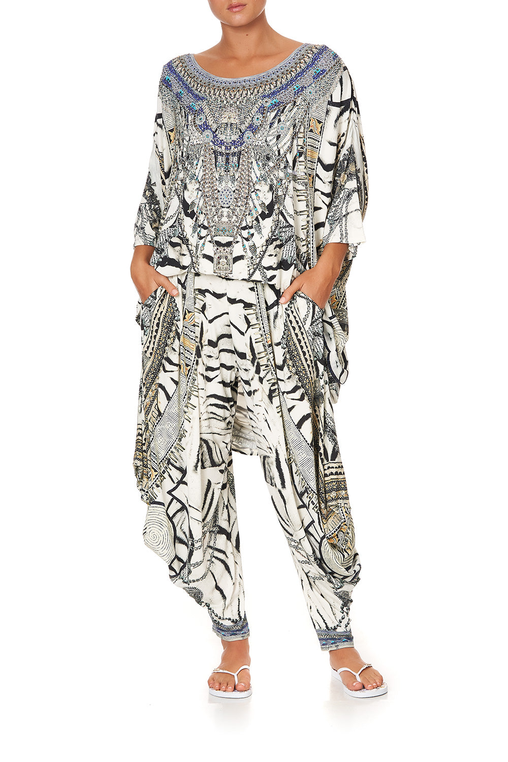 SCOOP BACK HEM LOUNGE DRESS WILD BELLE