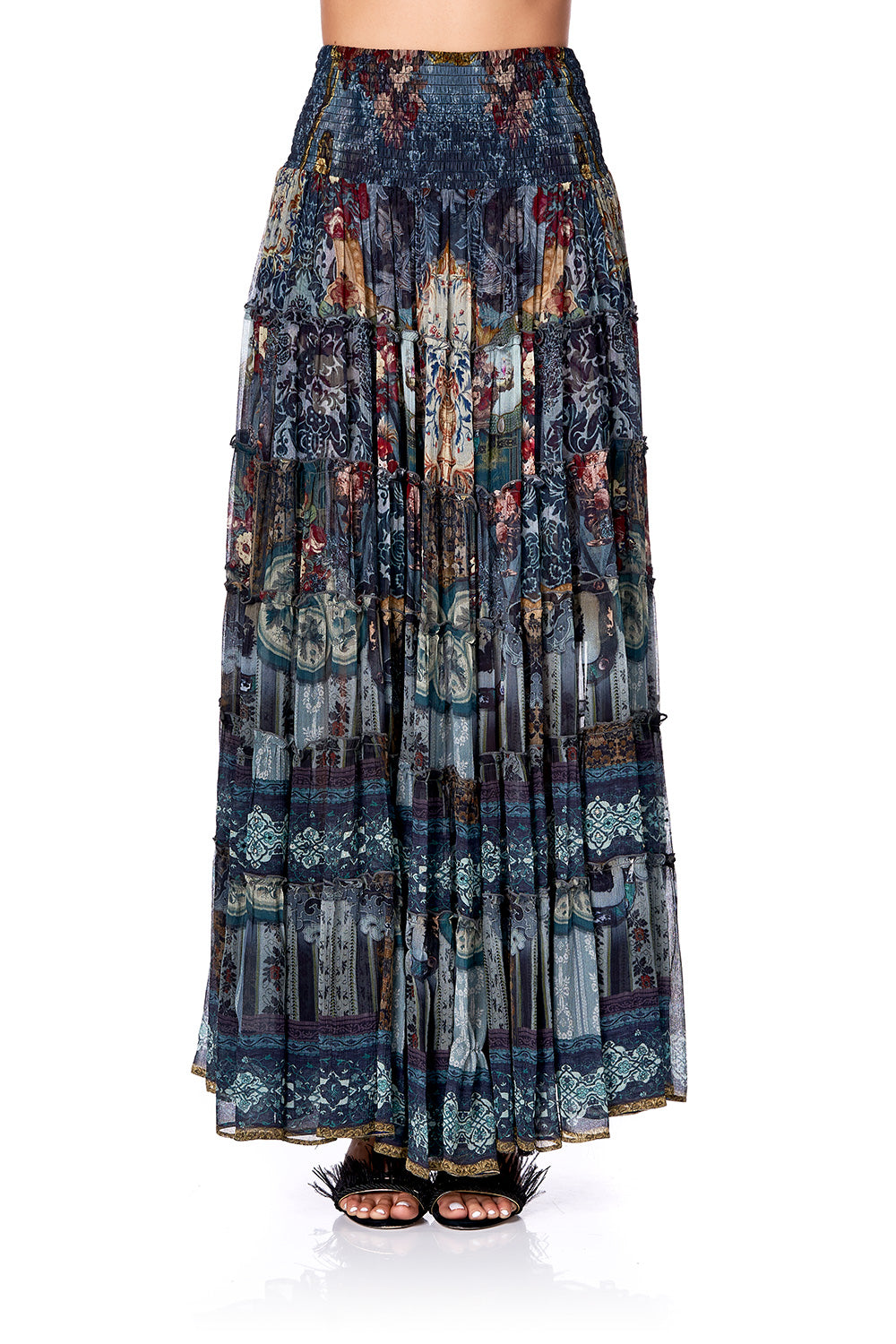 SHEER TIERED CIRCLE SKIRT HOTEL BOHEME