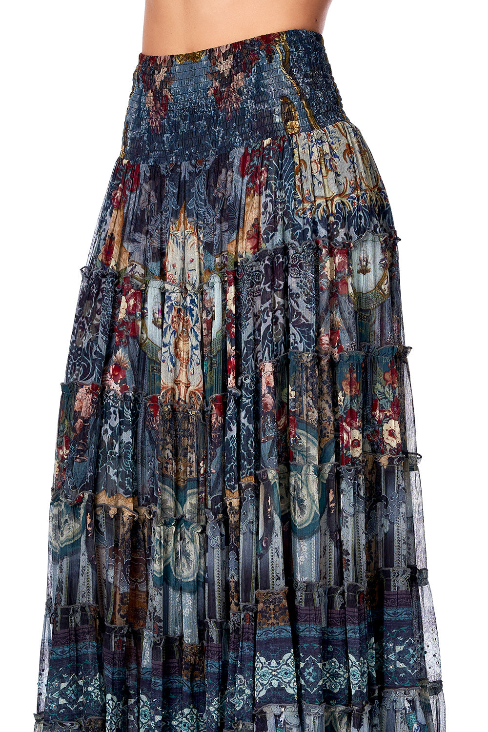 SHEER TIERED CIRCLE SKIRT HOTEL BOHEME