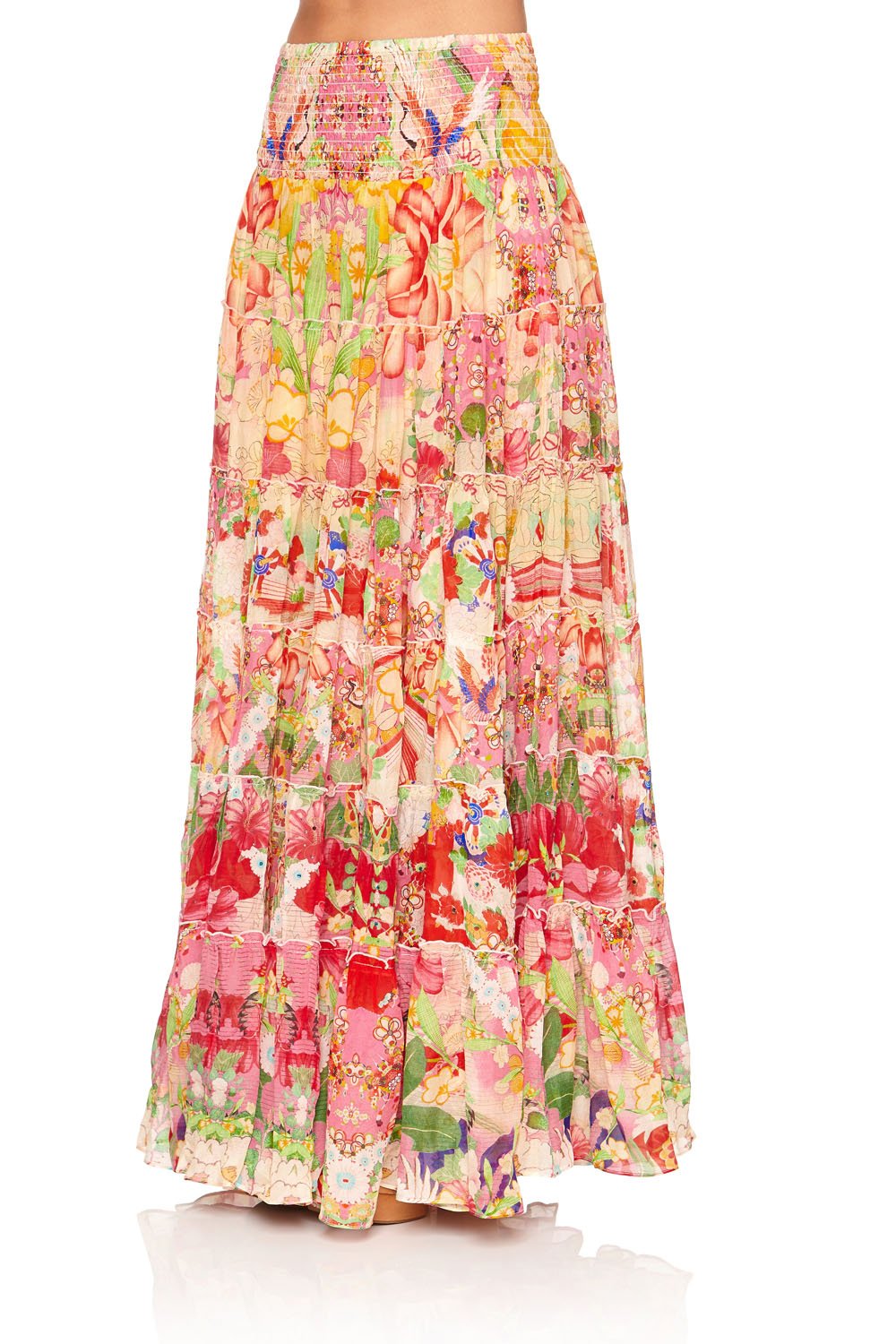 SHEER TIERED CIRCLE SKIRT KIMONO KISSES