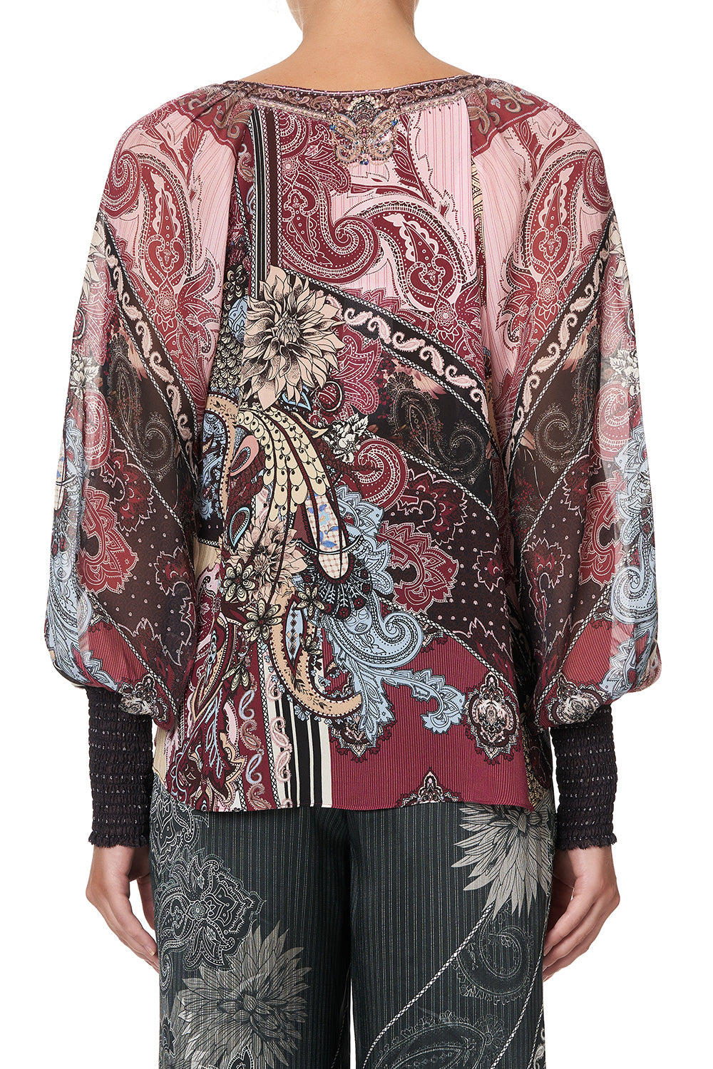 SHIRRED CUFF BLOUSE TALE OF THE FIRE BIRD