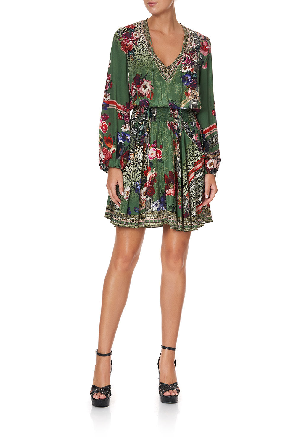 SHIRRED RELAXED SHORT DRESS TALES OF TIME