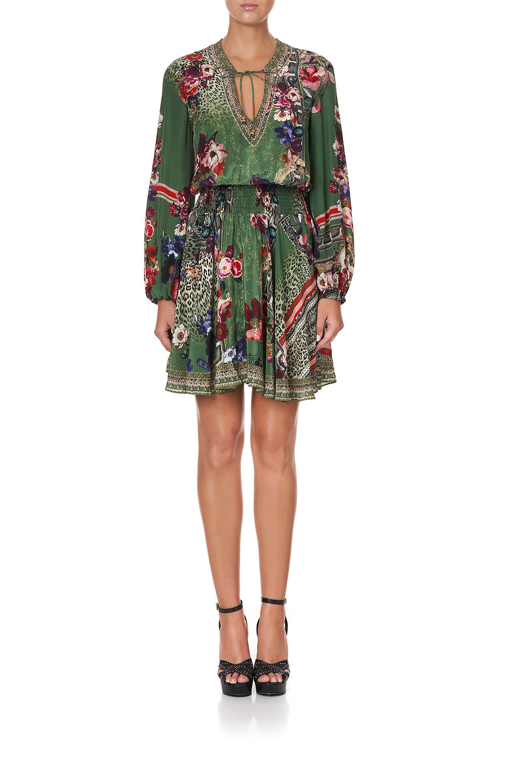 SHIRRED RELAXED SHORT DRESS TALES OF TIME