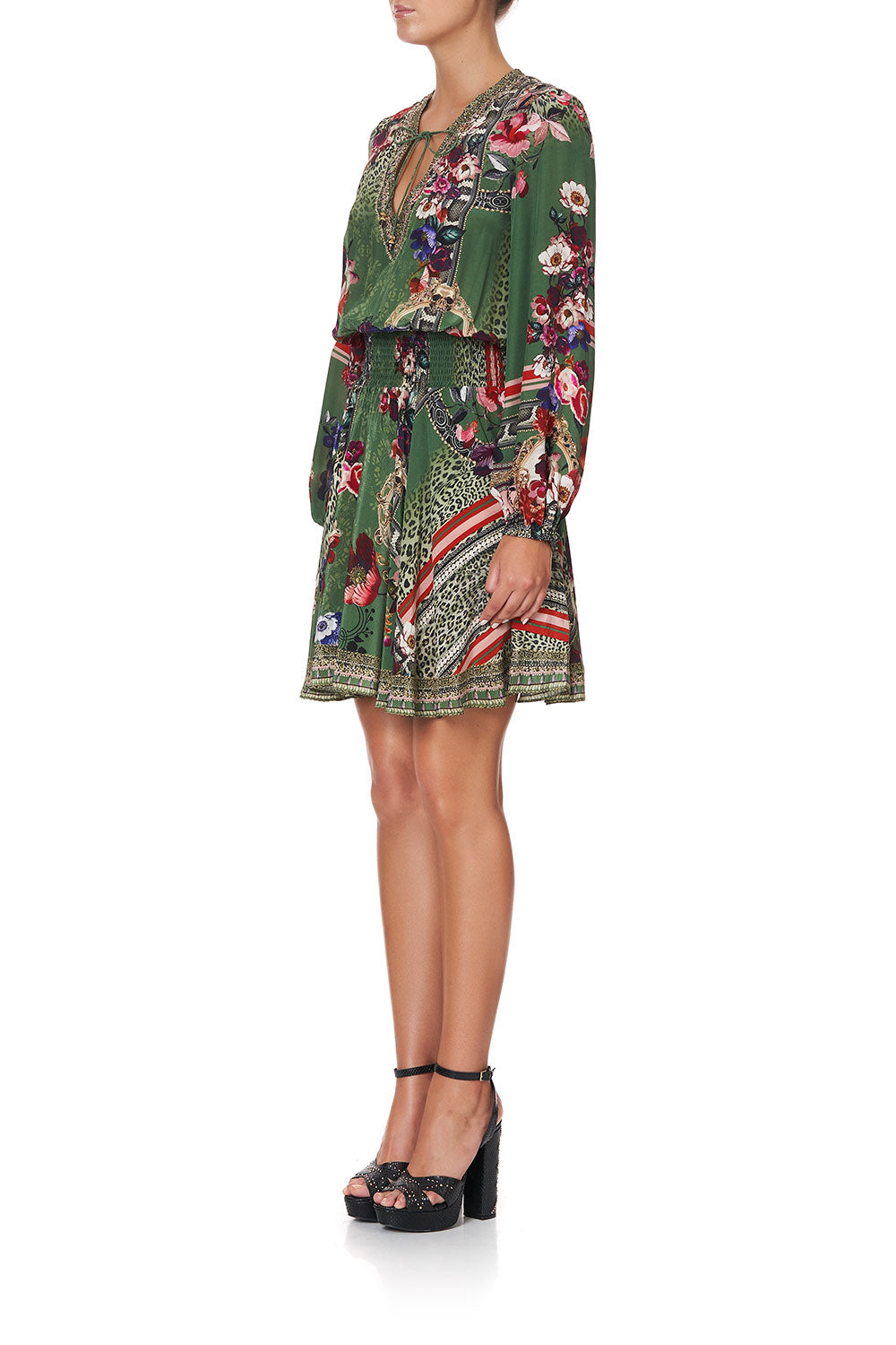 SHIRRED RELAXED SHORT DRESS TALES OF TIME