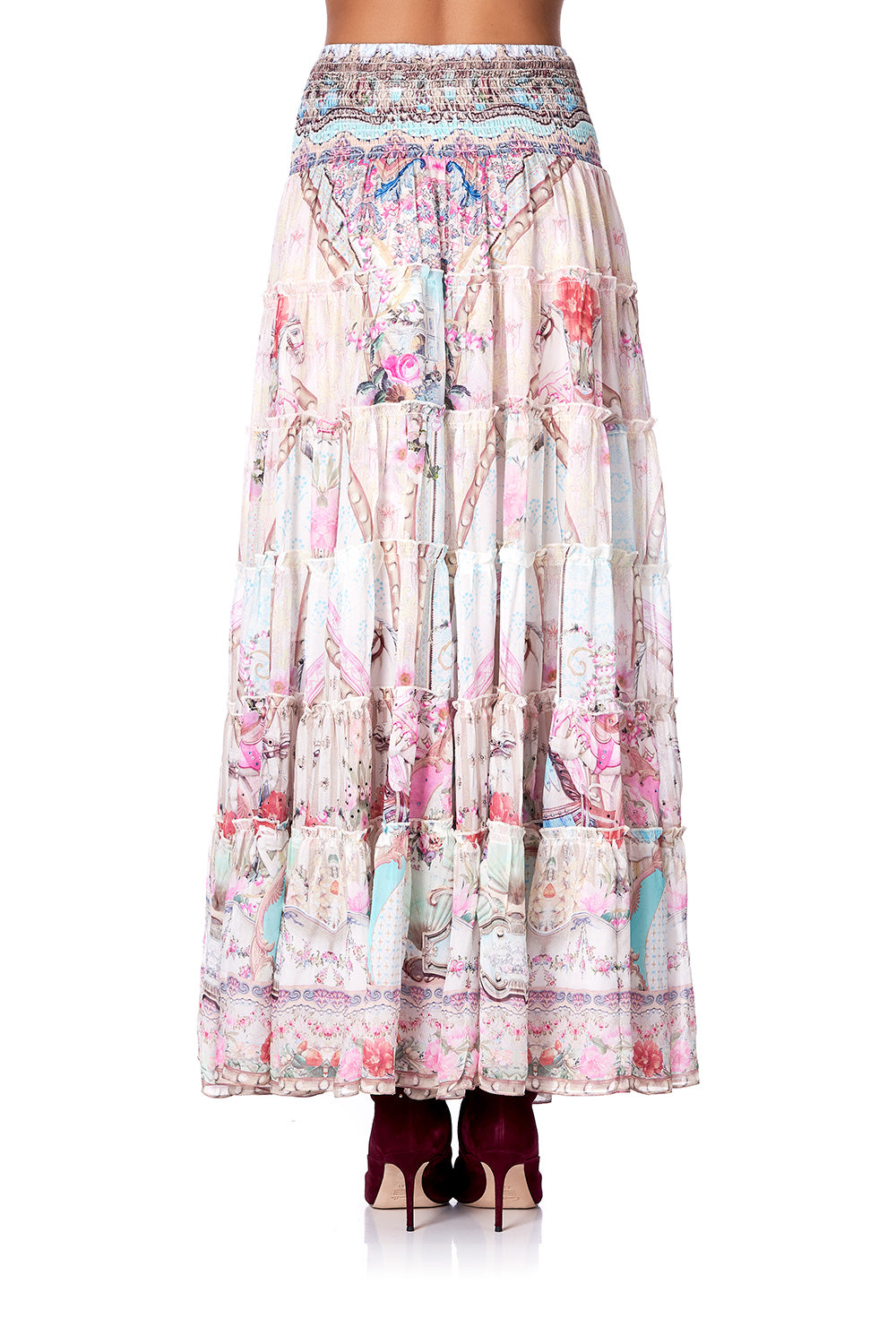 SHEER TIERED CIRCLE SKIRT CAROUSEL MADEMOISELLE