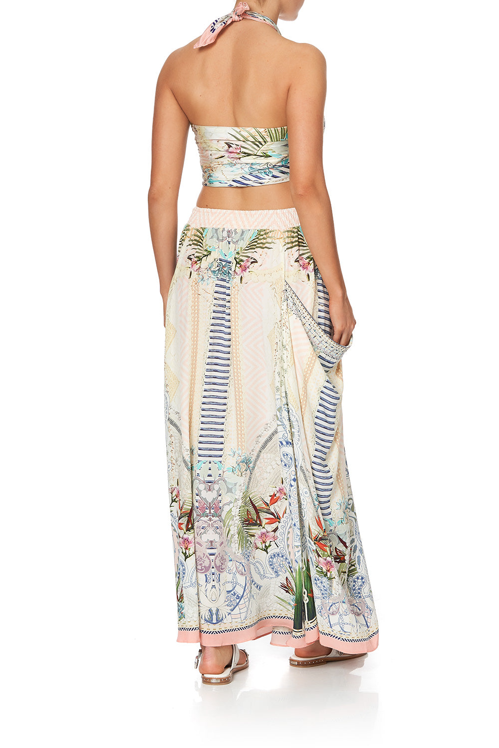 SHIRRED WAIST POCKET SKIRT BEACH SHACK