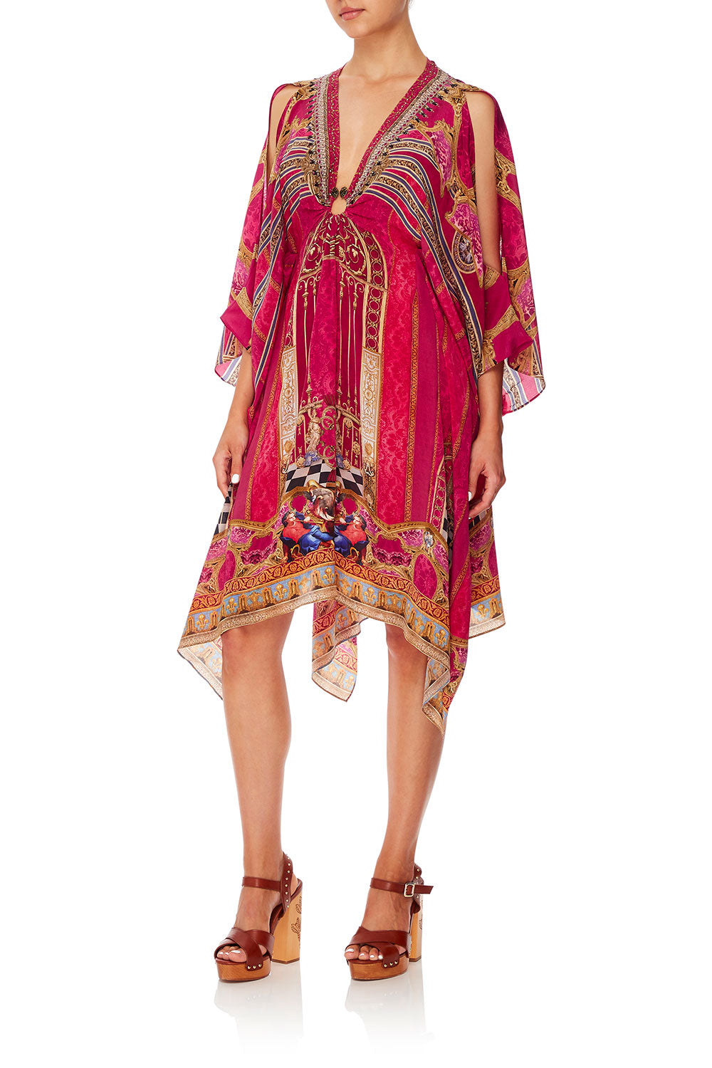 CAMILLA SHORT KAFTAN WITH HARDWARE LOUNGE HOUR