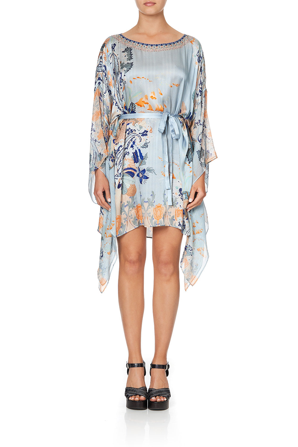 SHORT KAFTAN WITH SHEER SLEEVES FRASER FANTASIA