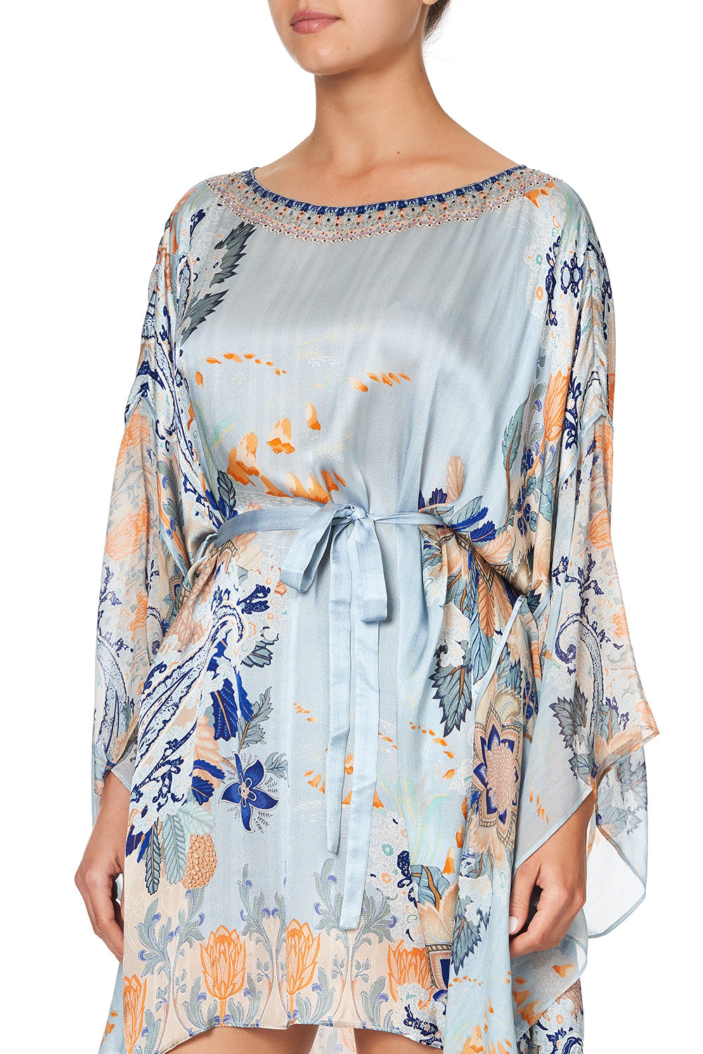 SHORT KAFTAN WITH SHEER SLEEVES FRASER FANTASIA
