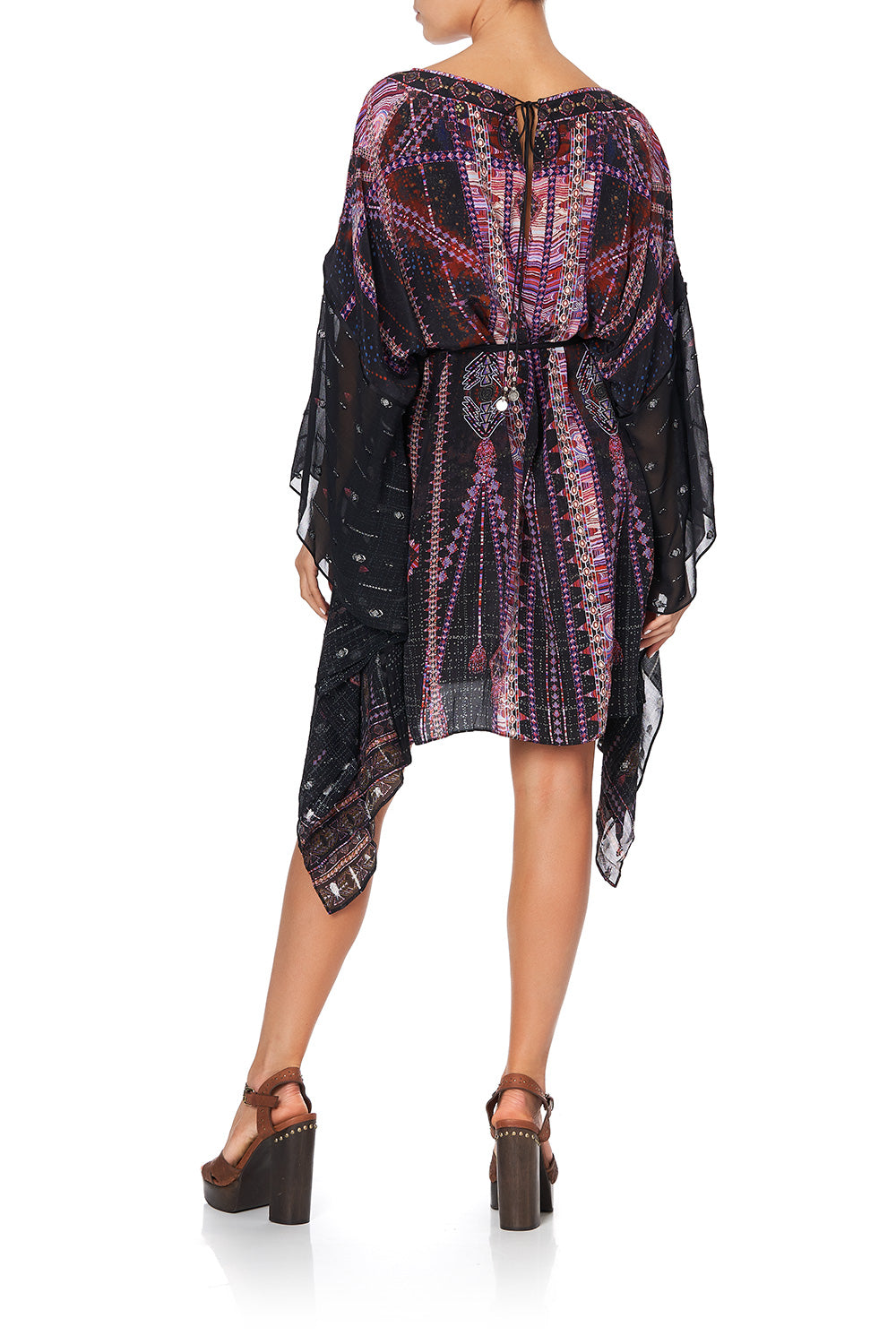SHORT KAFTAN WITH SHEER SLEEVES MINA MINA