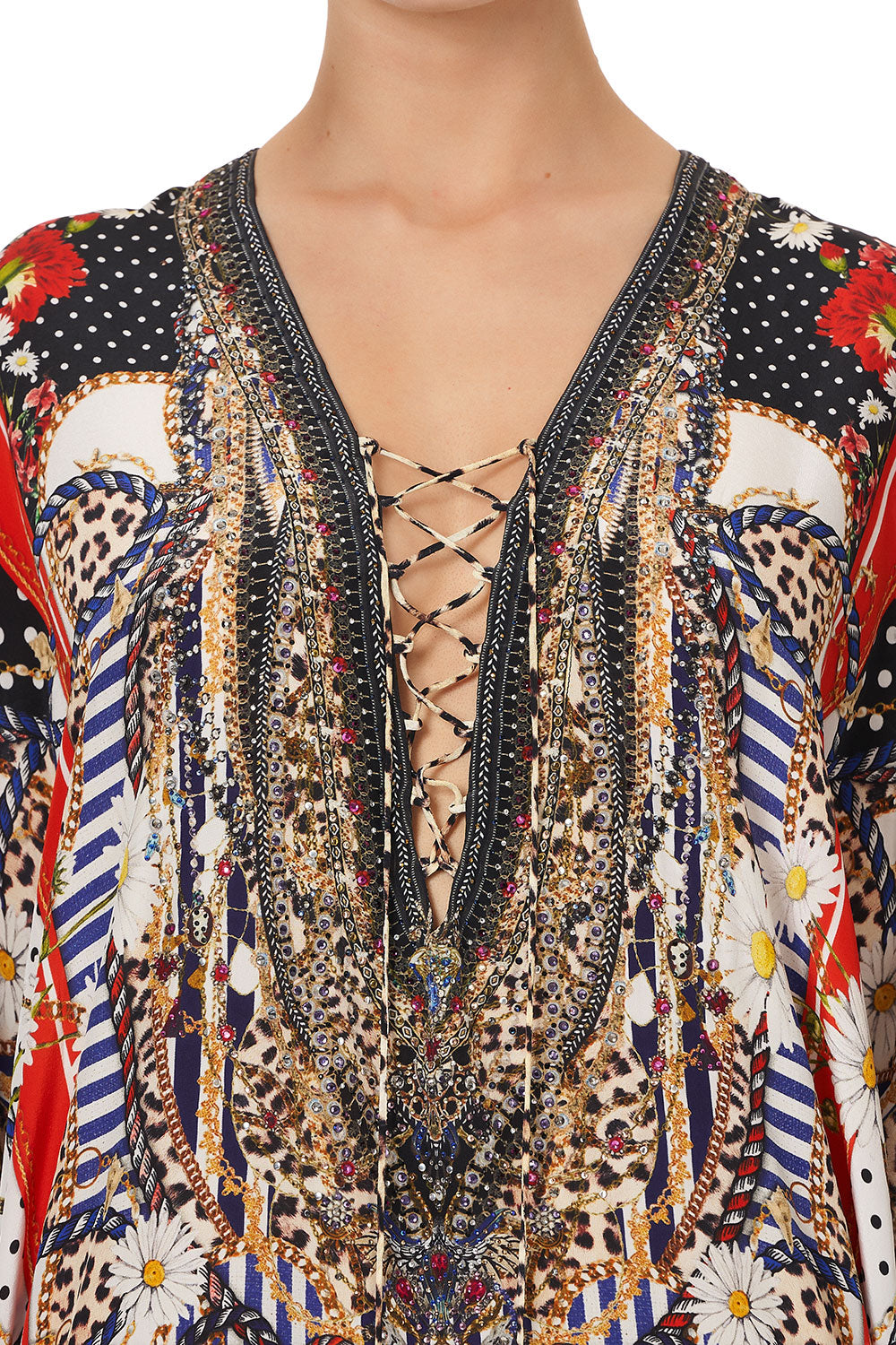 SHORT LACE UP KAFTAN DEAR BRIGITTE