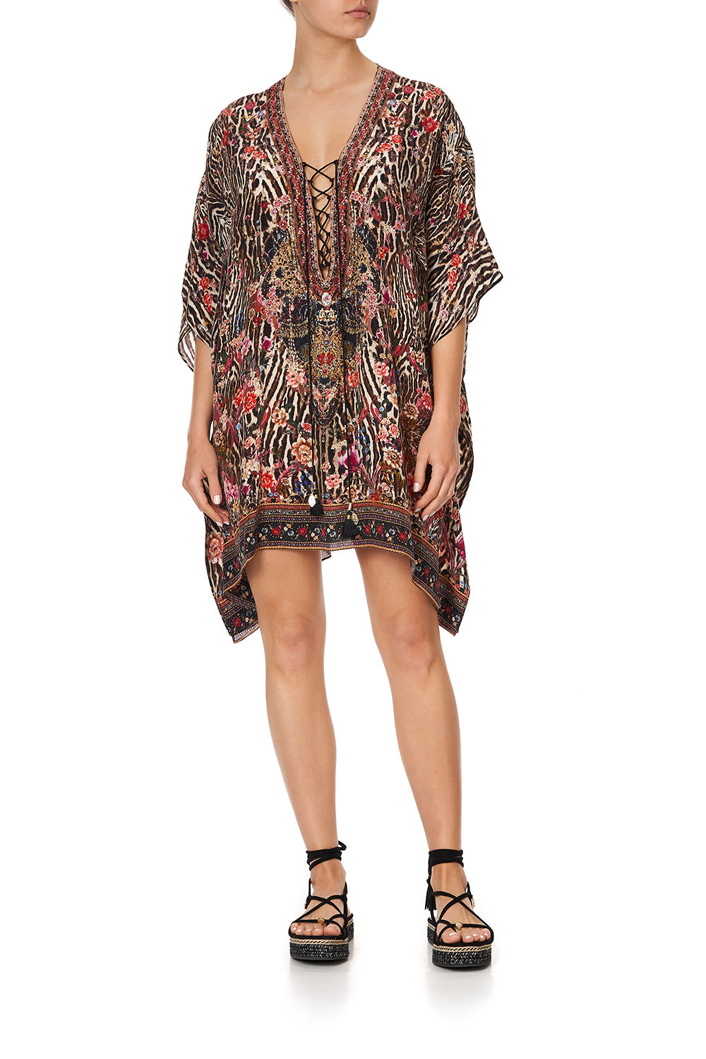 SHORT LACE UP KAFTAN LIV A LITTLE