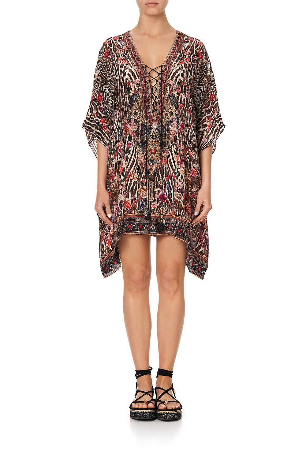SHORT LACE UP KAFTAN LIV A LITTLE