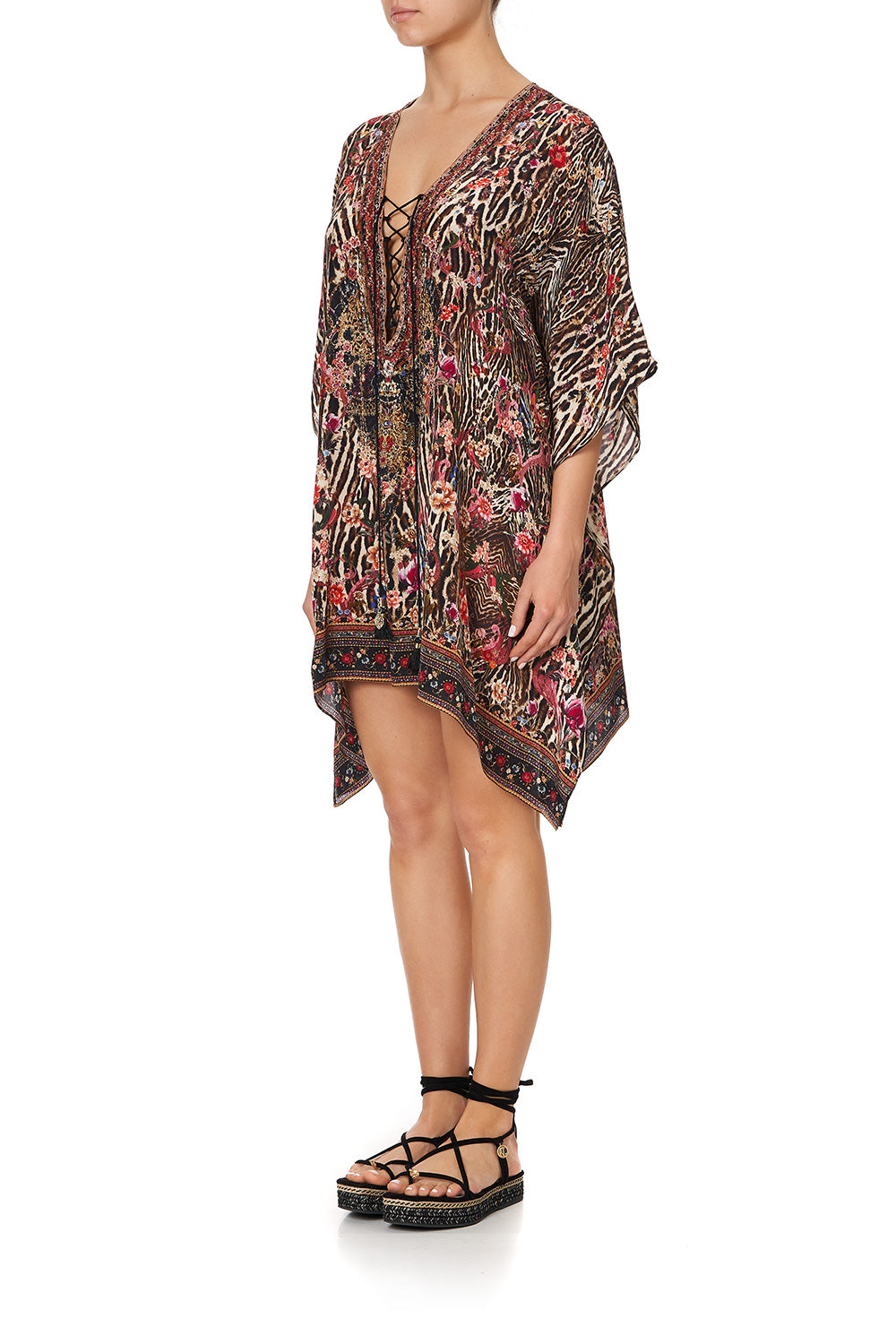 SHORT LACE UP KAFTAN LIV A LITTLE