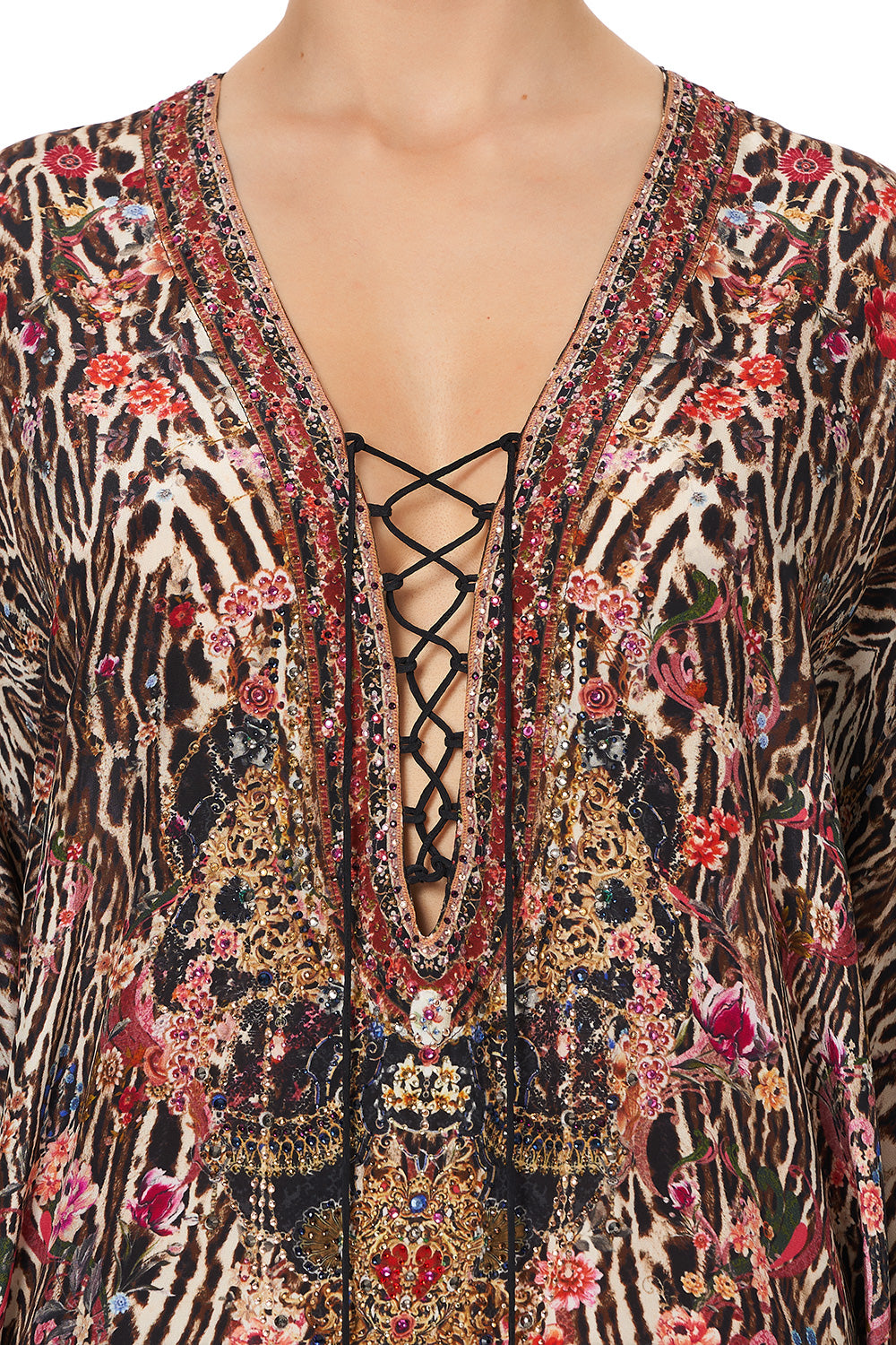 SHORT LACE UP KAFTAN LIV A LITTLE