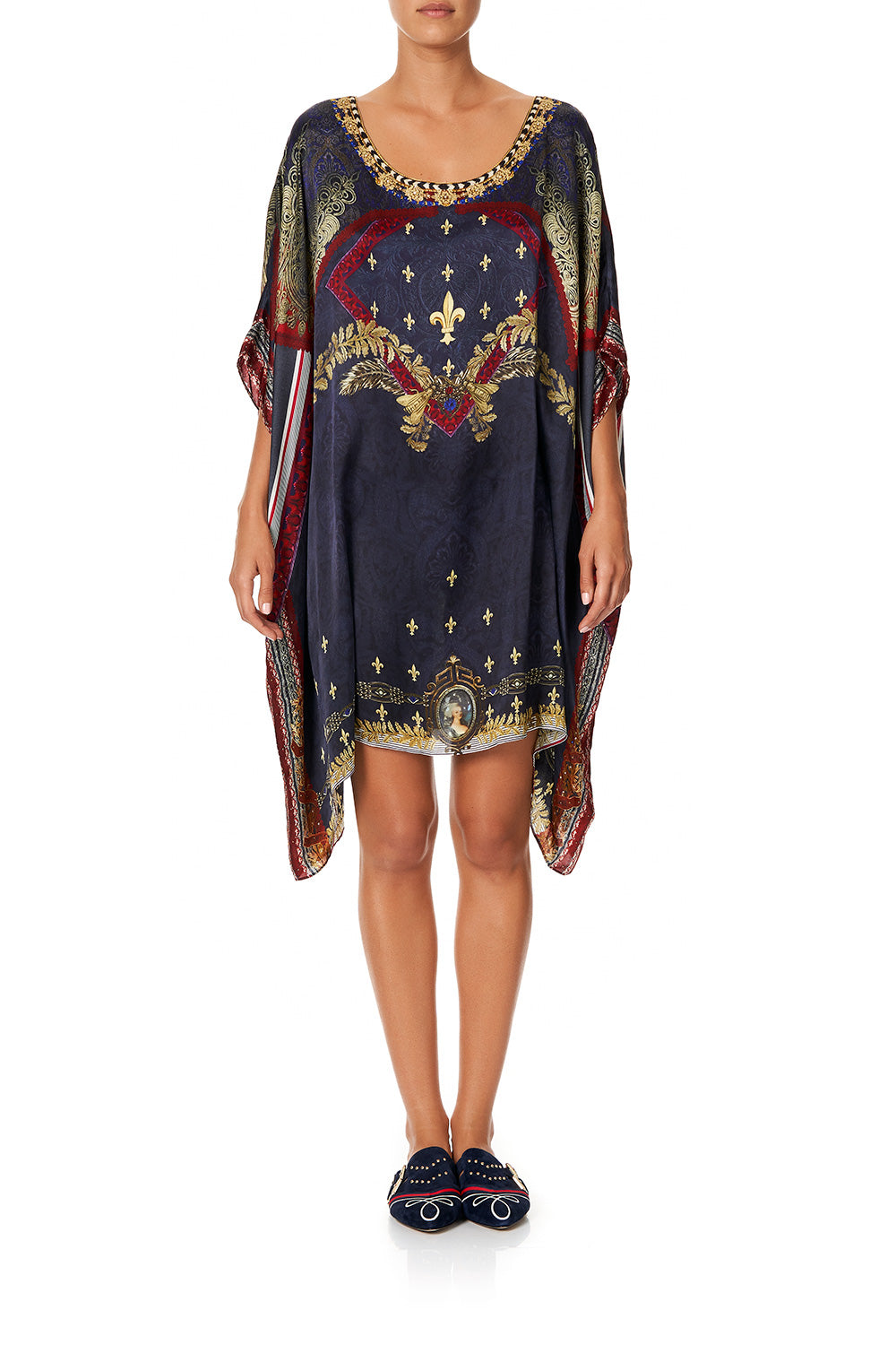 SHORT ROUND NECK KAFTAN THIS CHARMING WOMAN