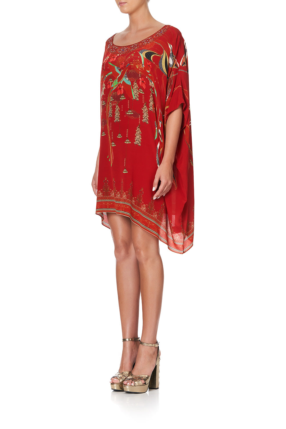 SHORT ROUND NECK KAFTAN FORBIDDEN FRUIT