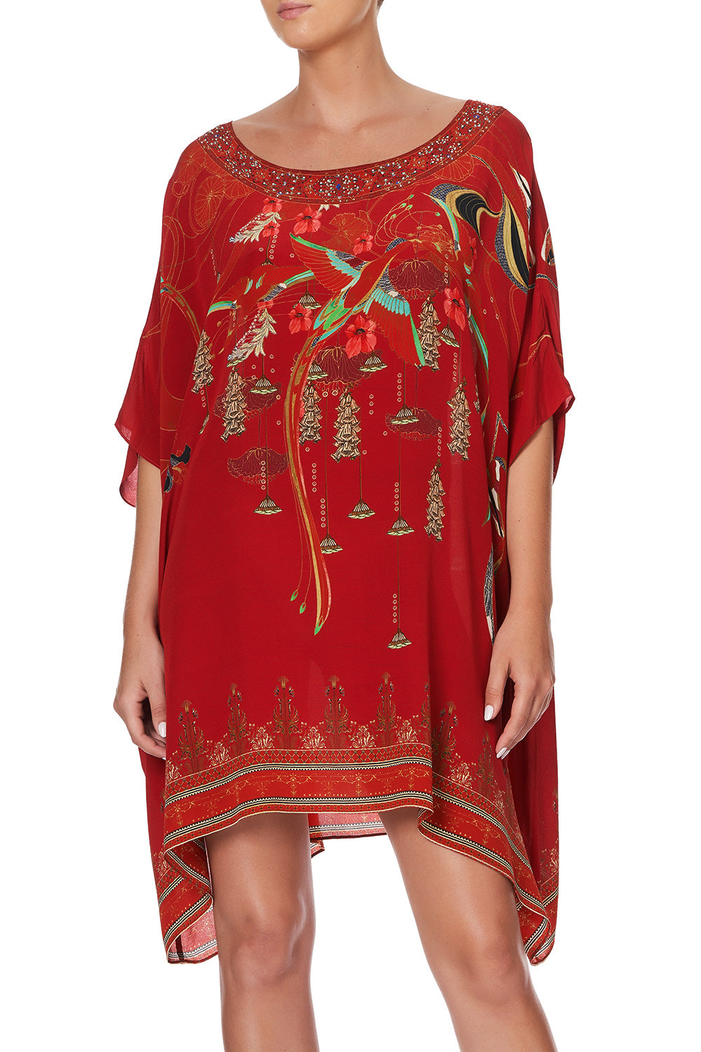 SHORT ROUND NECK KAFTAN FORBIDDEN FRUIT
