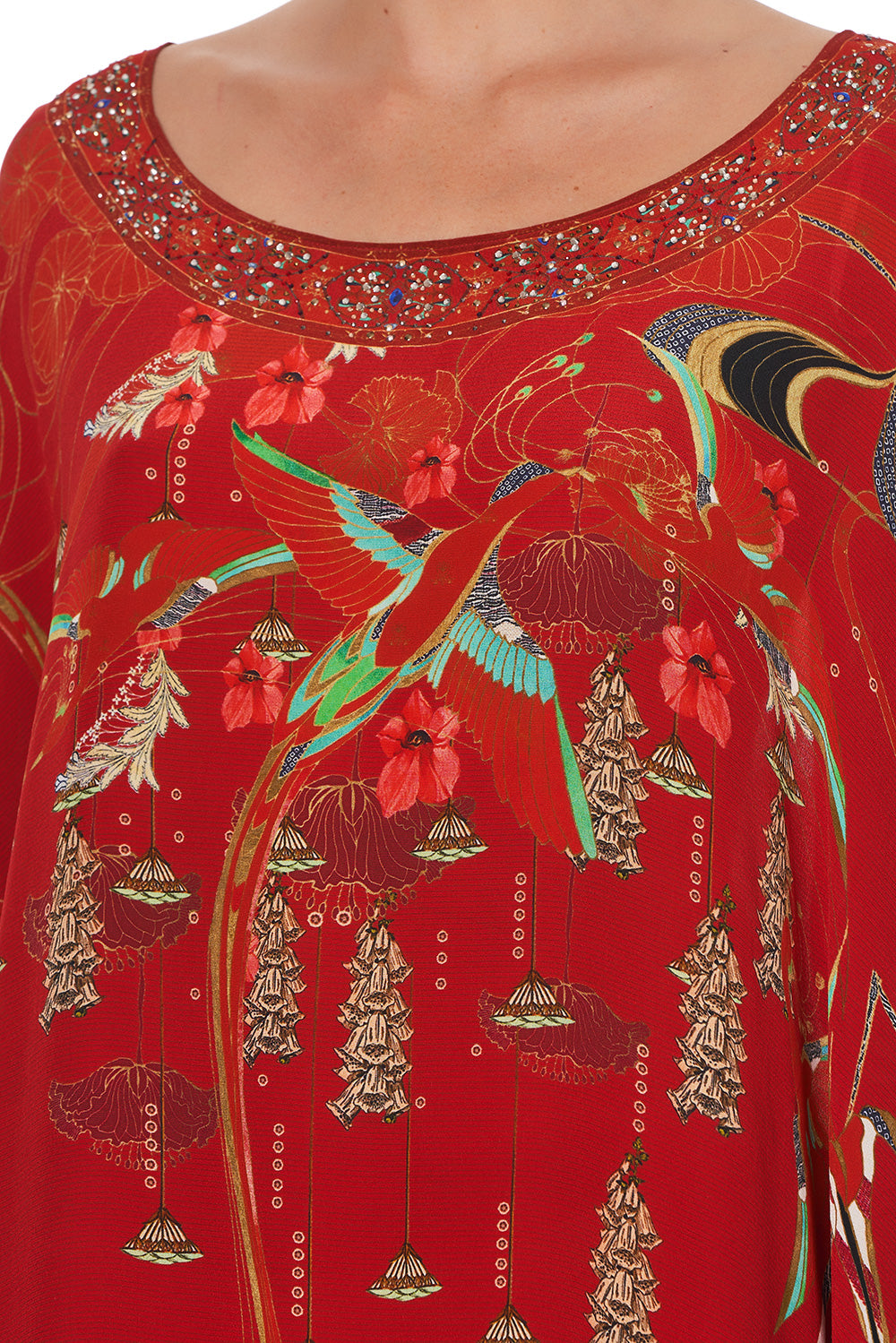 SHORT ROUND NECK KAFTAN FORBIDDEN FRUIT