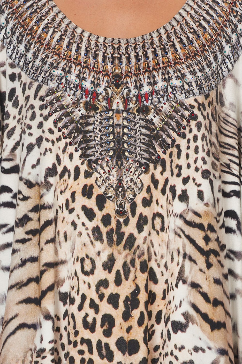 SHORT ROUND NECK KAFTAN JAGUAR