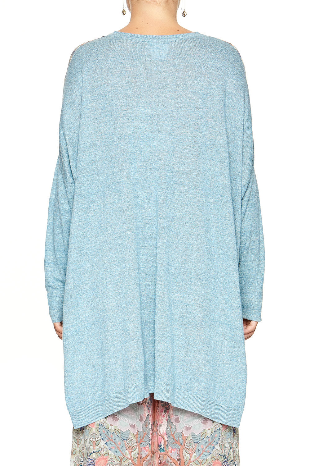 CAMILLA SILK FRONT BOXY KNIT BLANCHES BLESSING