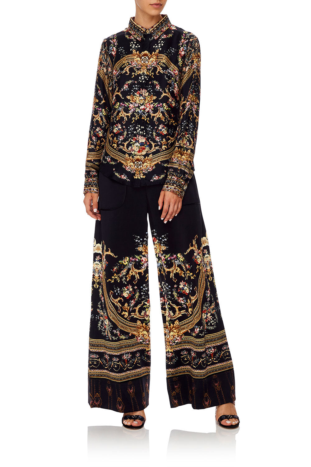 CAMILLA SLIM FIT LONG SLEEVE SHIRT FRIEND IN FLORA