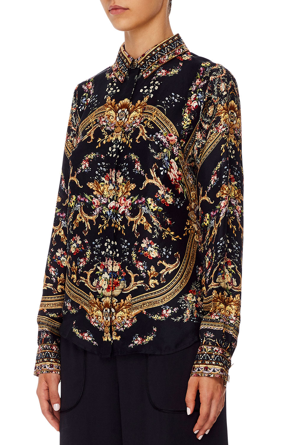 CAMILLA SLIM FIT LONG SLEEVE SHIRT FRIEND IN FLORA