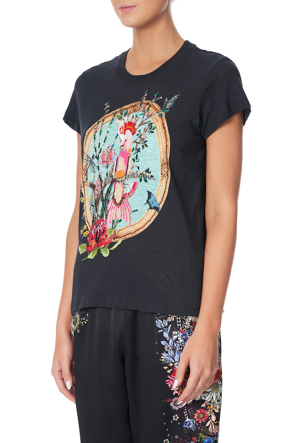 SLIM FIT ROUND NECK T-SHIRT MS MATILDA