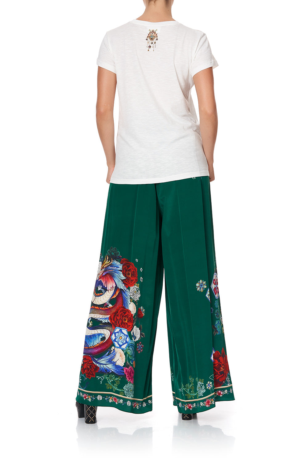 SLIM FIT ROUND NECK T-SHIRT EMERALD'S ORBIT