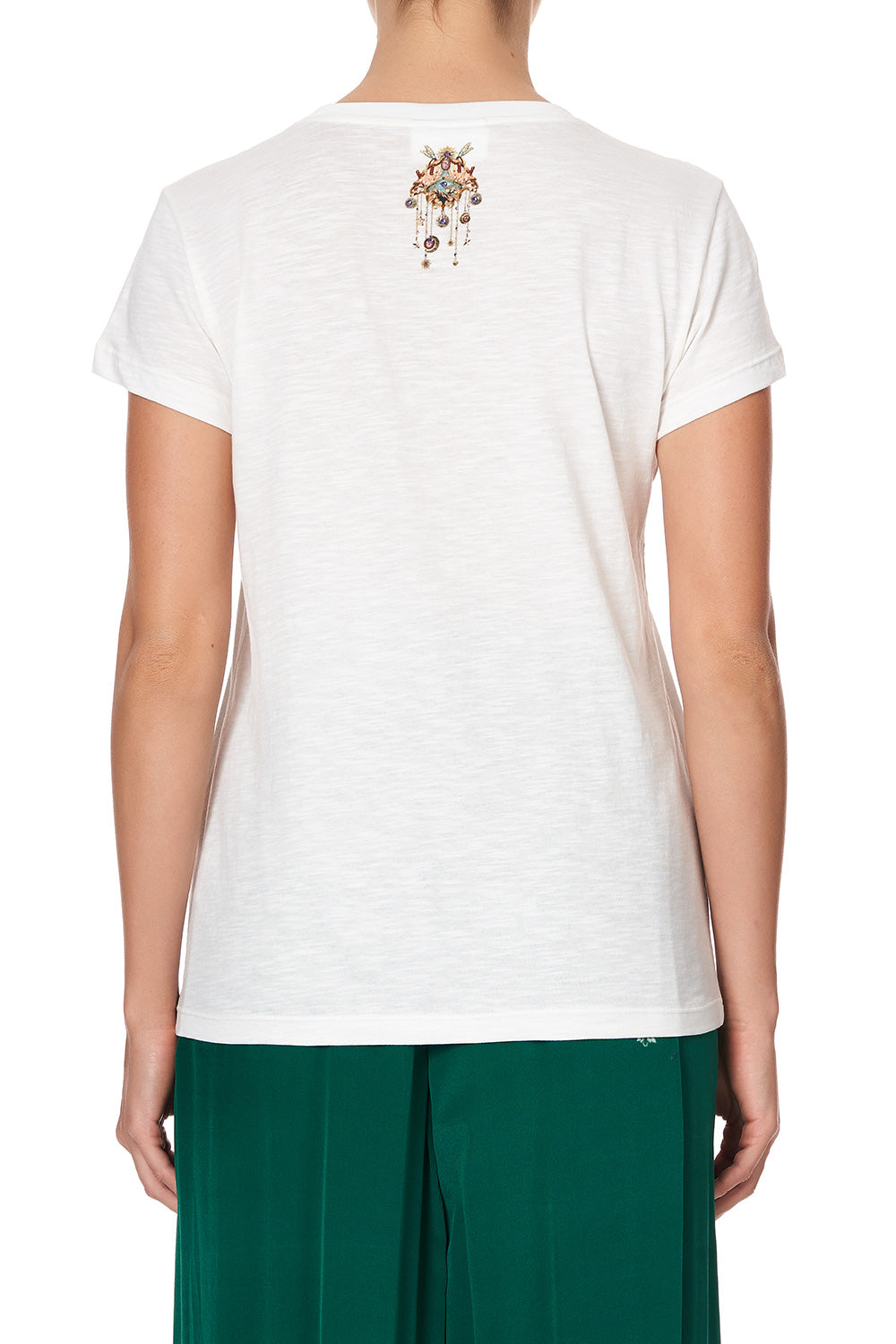 SLIM FIT ROUND NECK T-SHIRT EMERALD'S ORBIT