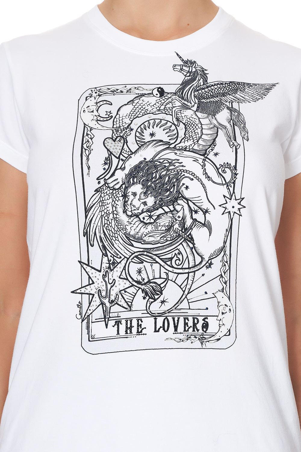 SLIM FIT ROUND NECK T-SHIRT MOONLIT MUSINGS