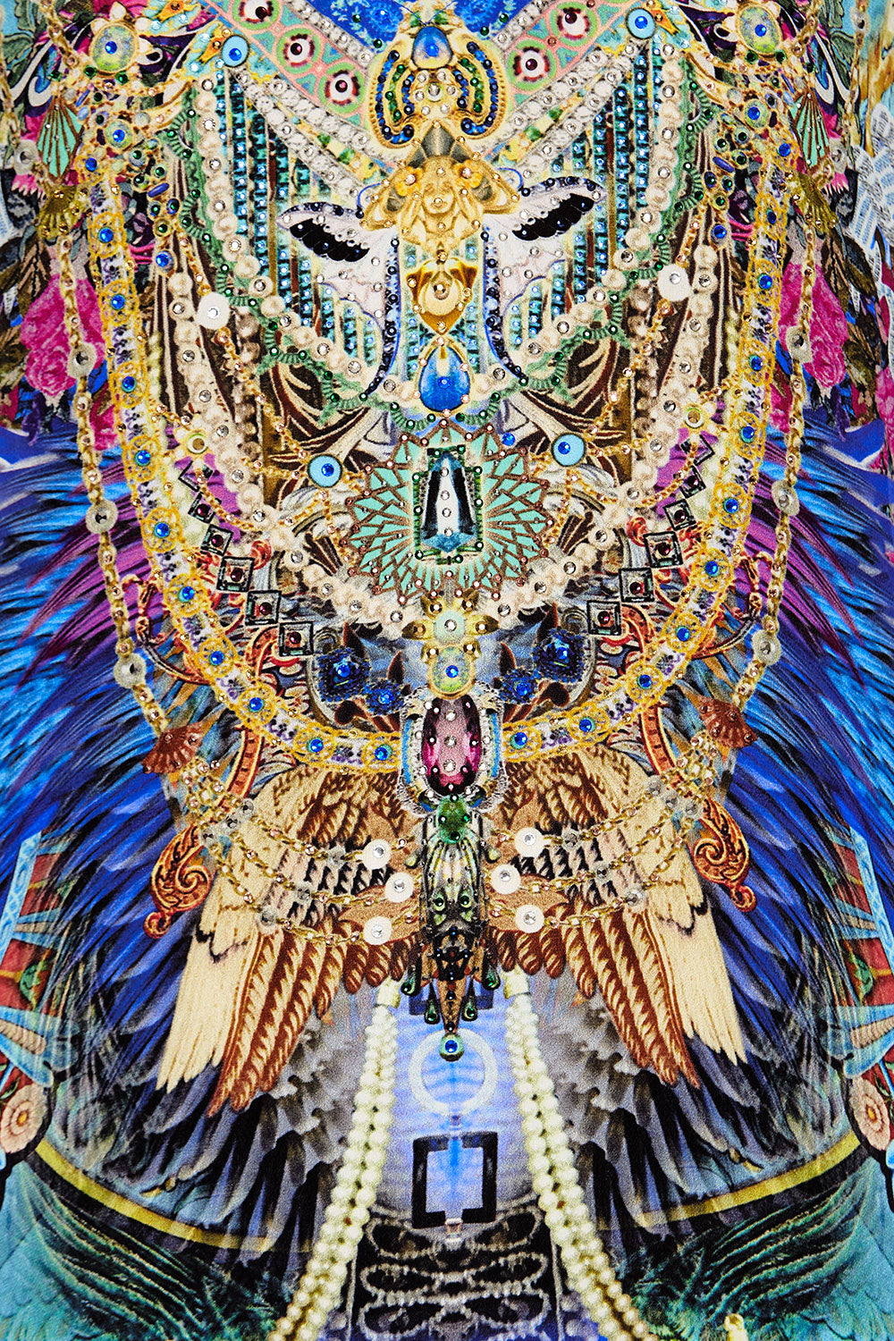 CAMILLA SLIM LINE V NECK KAFTAN FREEDOM FLIGHT