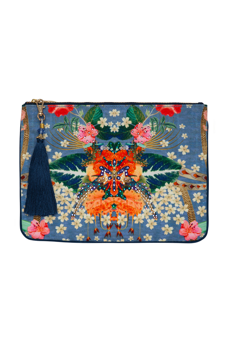 SMALL CANVAS CLUTCH WILD FLOWER main image 1