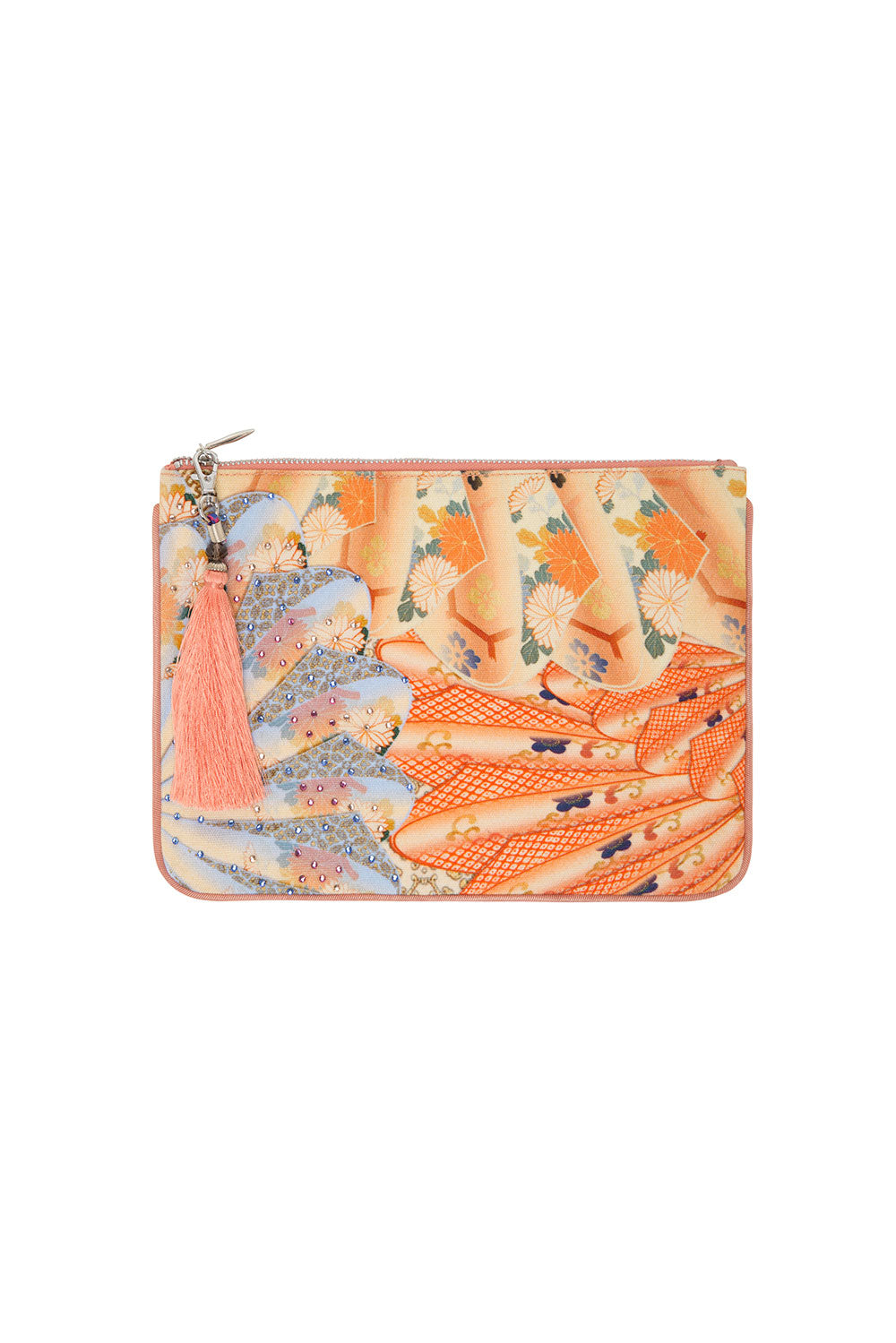 CAMILLA FOR THE FANS SMALL CANVAS CLUTCH