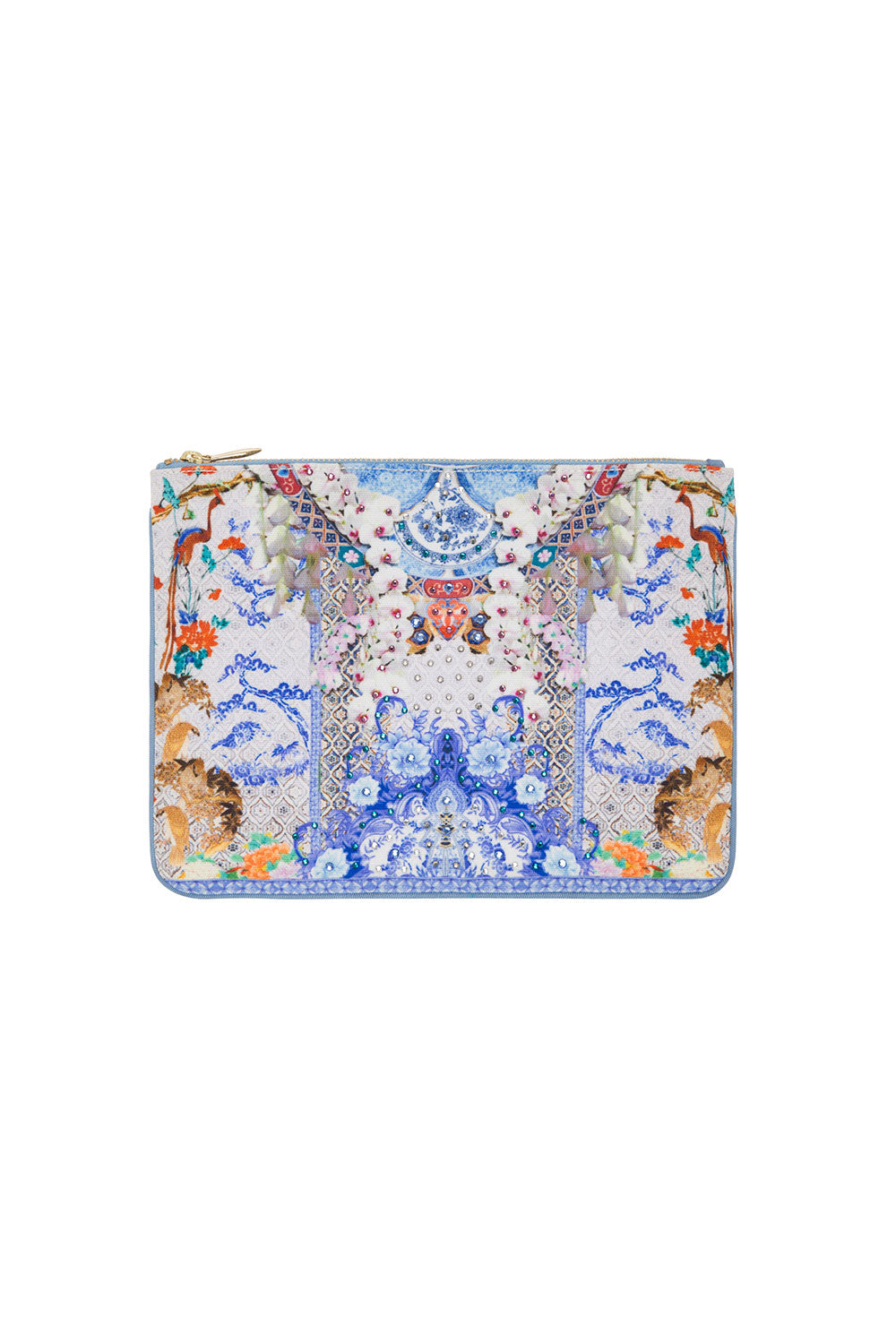 CAMILLA SMALL CANVAS CLUTCH GEISHA GATEWAYS