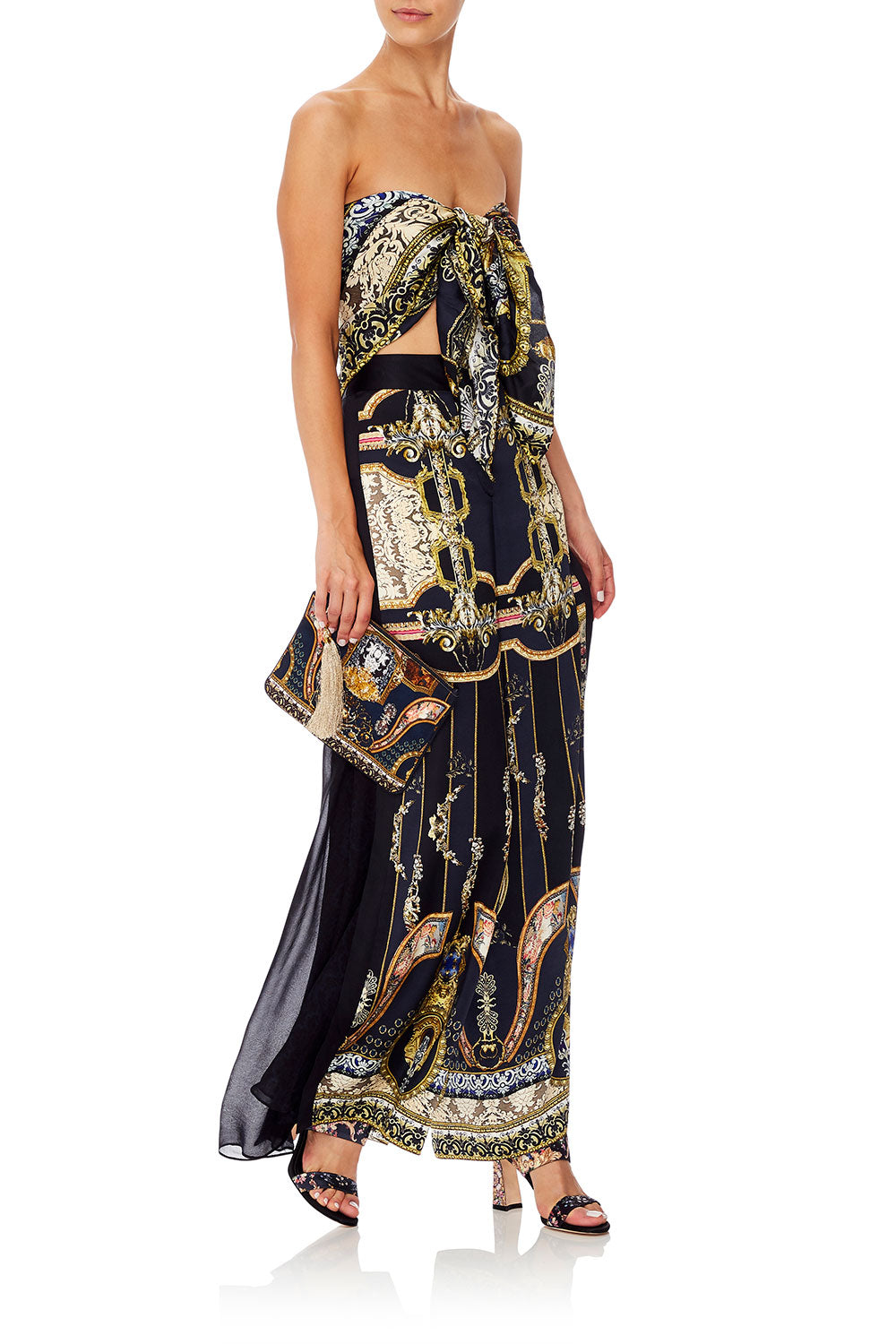 SMALL CANVAS CLUTCH MIDNIGHT MEETING