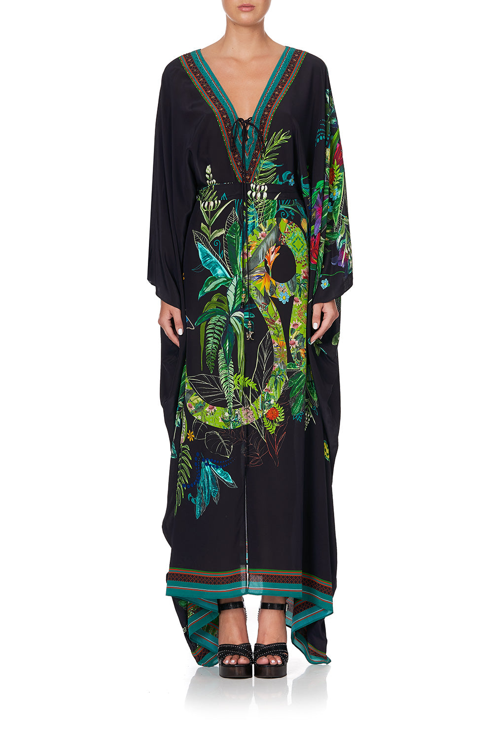 SPLIT HEM LACE UP KAFTAN RIVER CRUISE