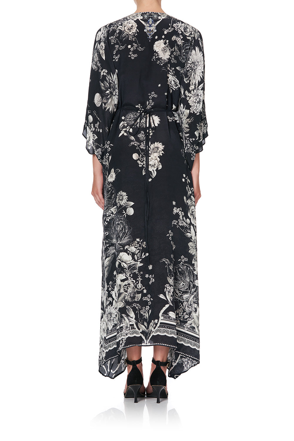 SPLIT SLEEVE KAFTAN WITH HARDWARE MOONSHINE BLOOM