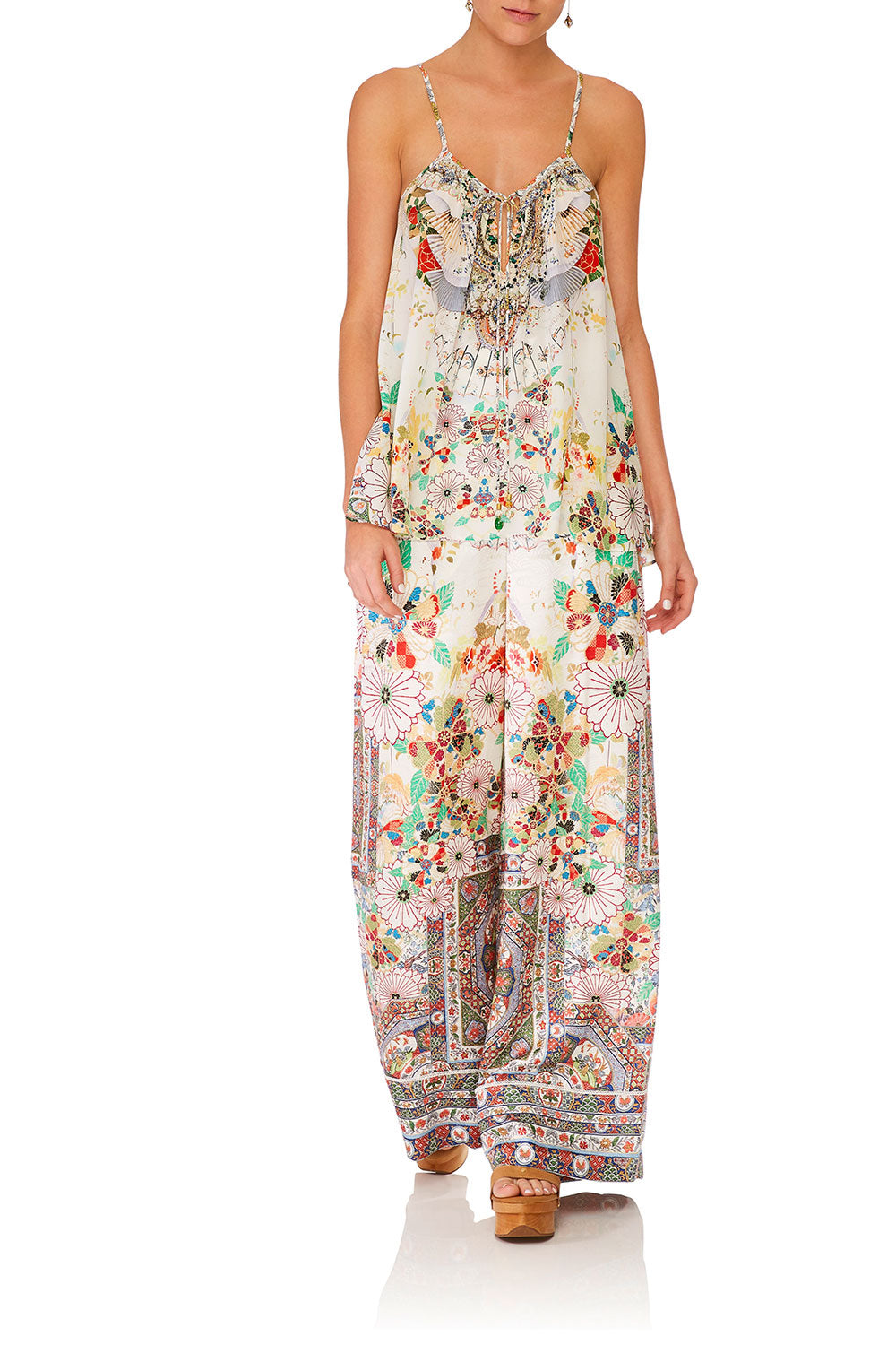 CAMILLA TIME AFTER TIME STRAP TOP W TIE FRONT DETAIL