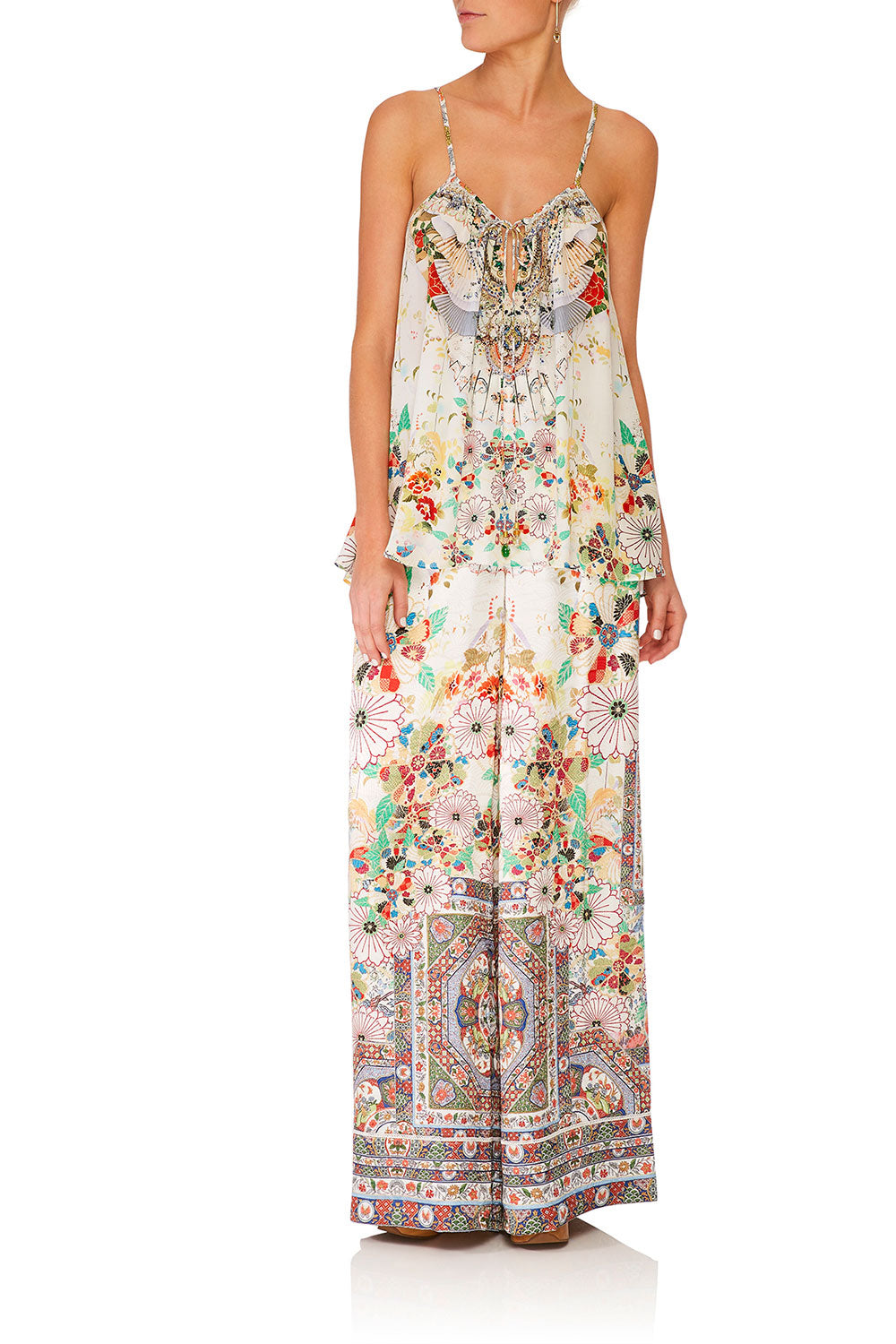 CAMILLA TIME AFTER TIME STRAP TOP W TIE FRONT DETAIL