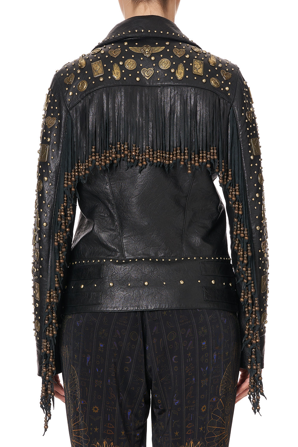 STUDDED BIKER JACKET COBRA KING