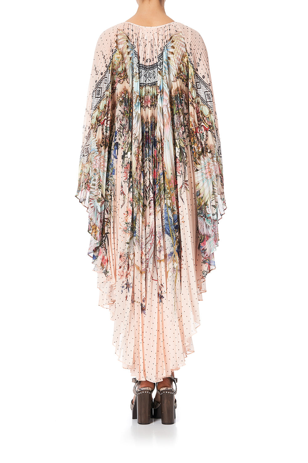 SUNRAY PLEATED KAFTAN KINDRED SKIES