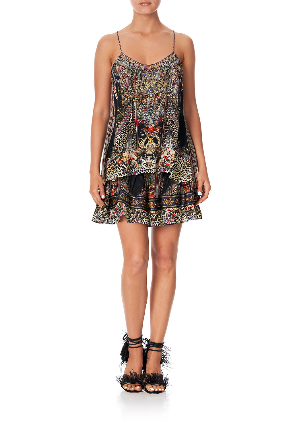 CAMILLA T BACK SHOESTRING TOP MARAIS AT MIDNIGHT