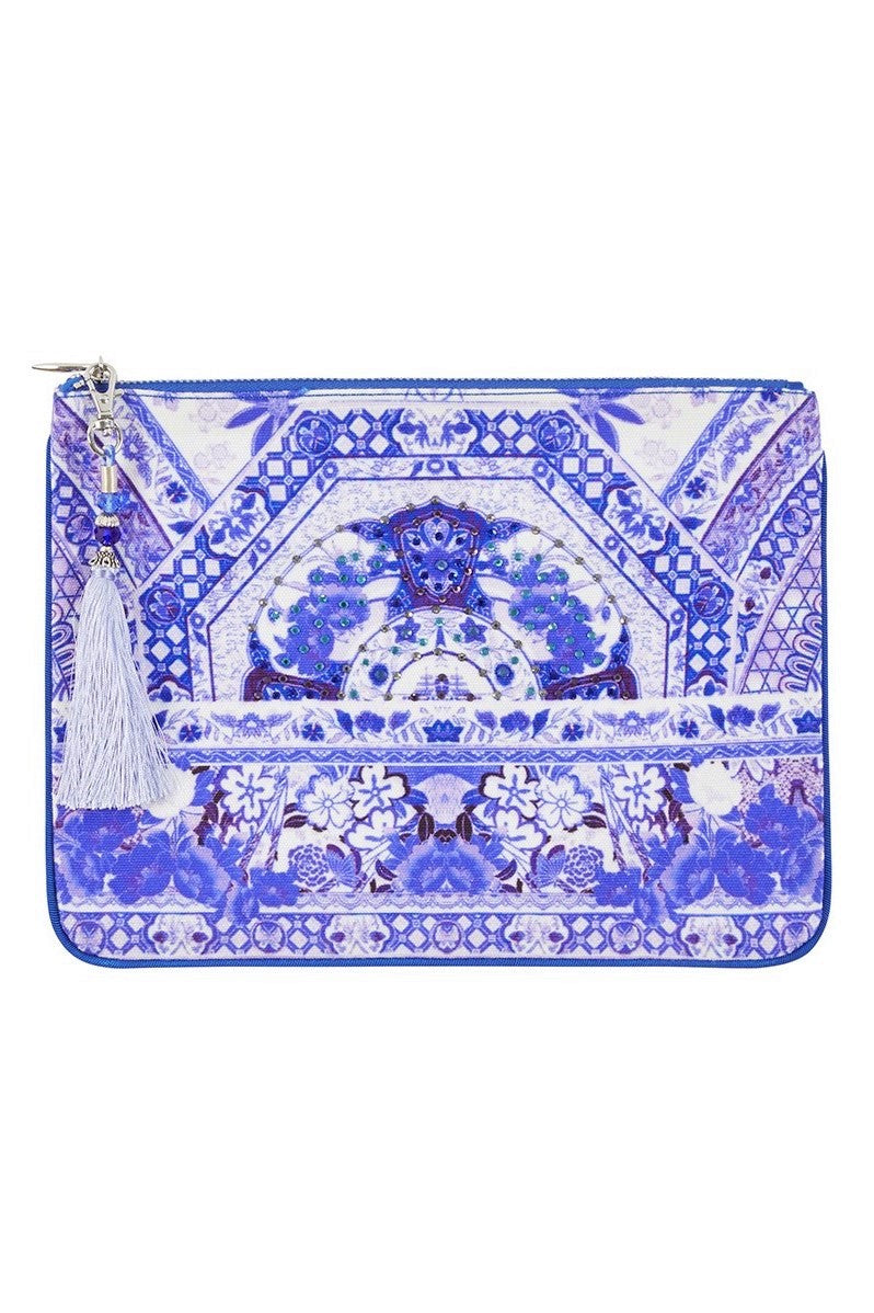 THE FAN SEA SMALL CANVAS CLUTCH