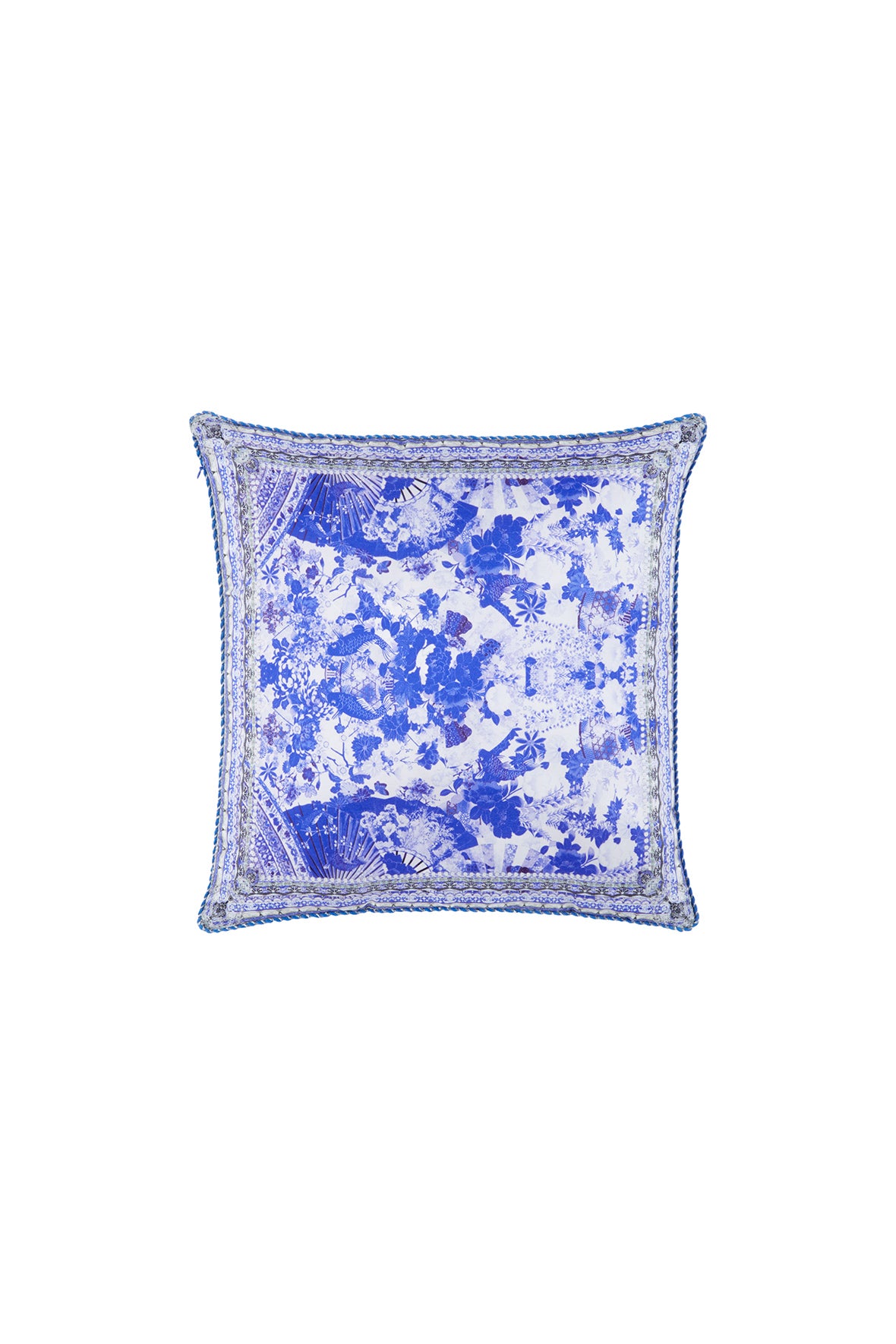 CAMILLA THE FAN SEA SMALL SQUARE CUSHION